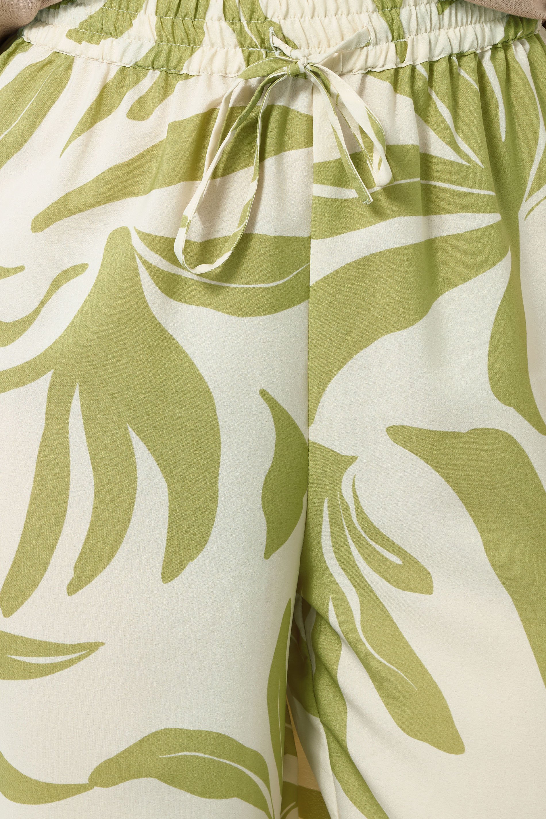 LTS Tall Lime Green Palm Wide Leg Trousers | Long Tall Sally 4