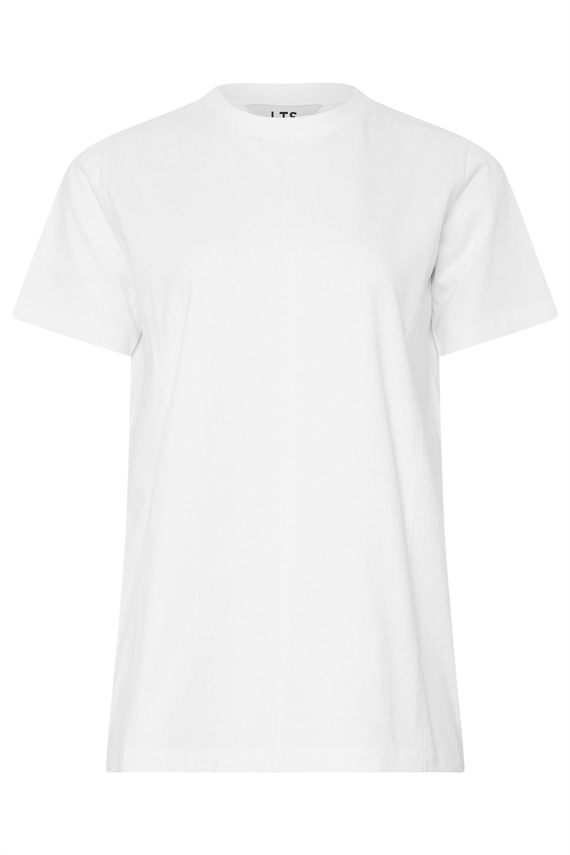 LTS Tall White Stitch Seam Panel T-Shirt | Long Tall Sally 6