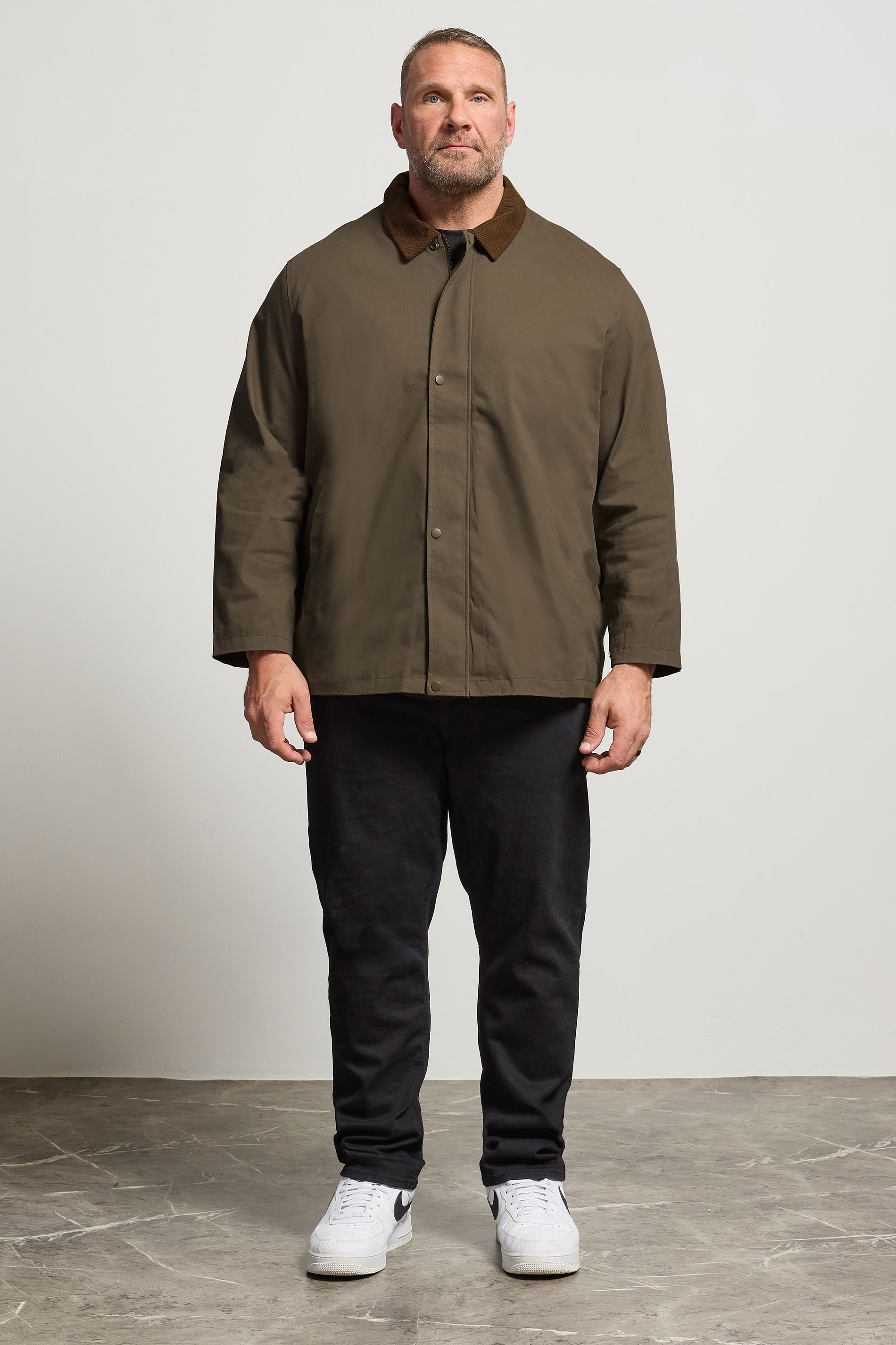 JACK & JONES Big & Tall Brown Grady Worker Jacket | BadRhino 3