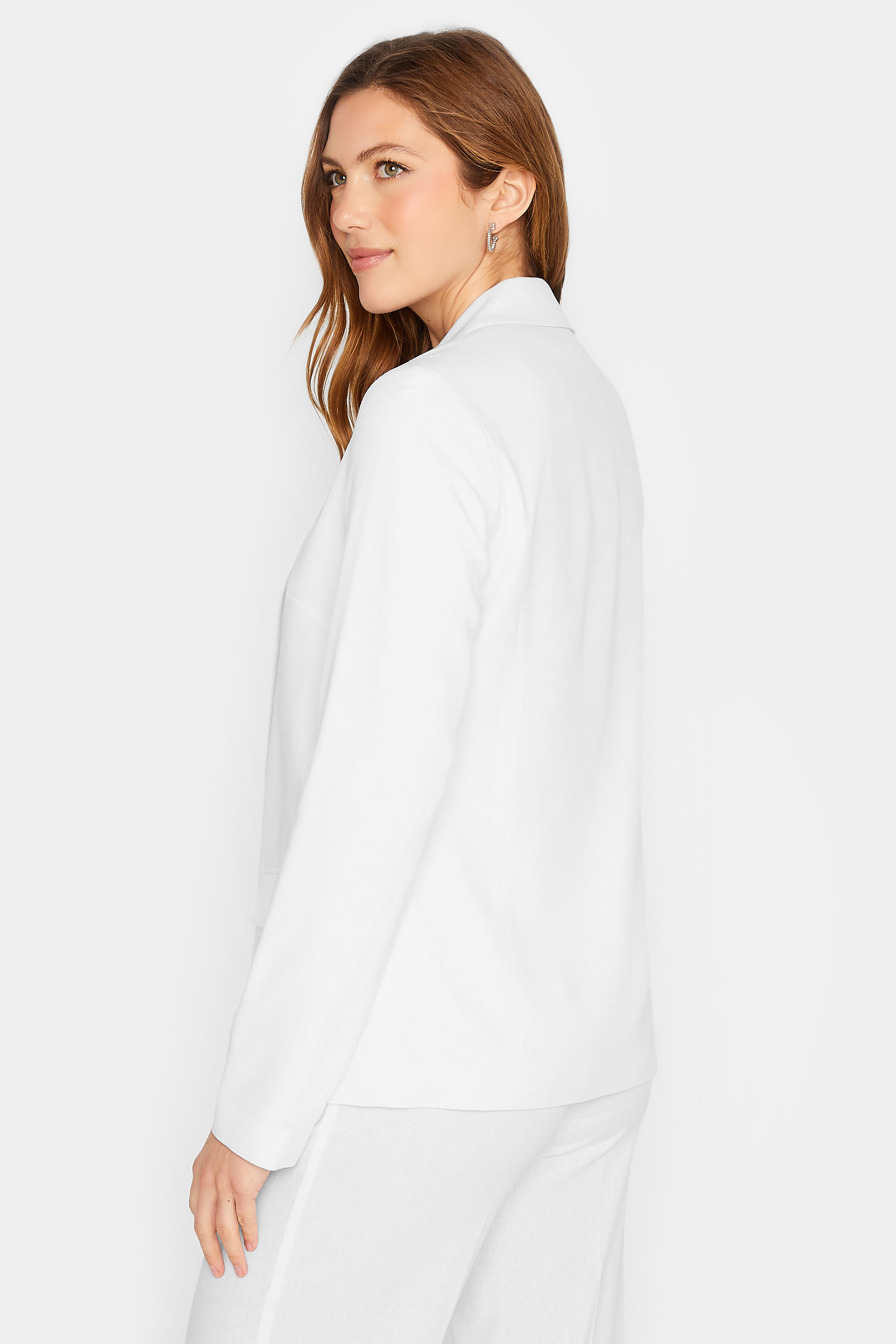 LTS Tall White Linen Look Blazer Jacket | Long Tall Sally  3