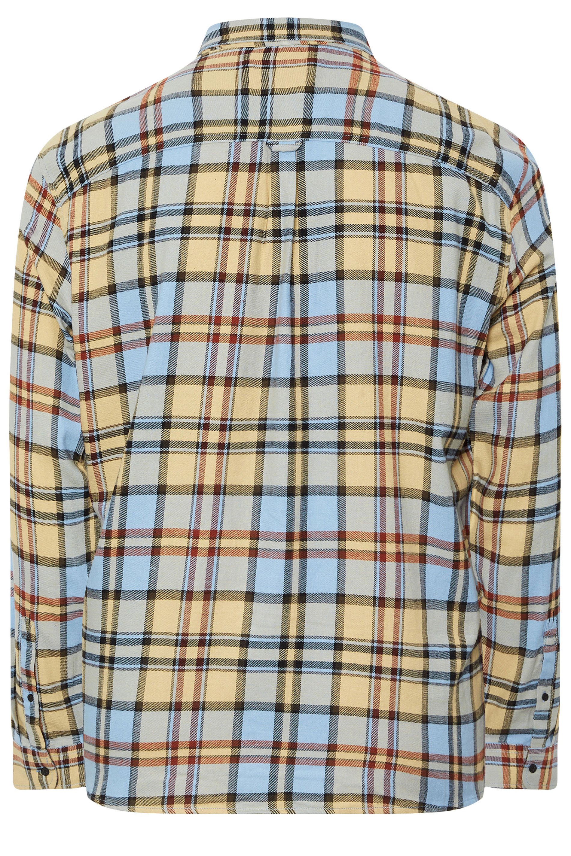 BLEND Big & Tall White & Grey Check Shirt | BadRhino 4