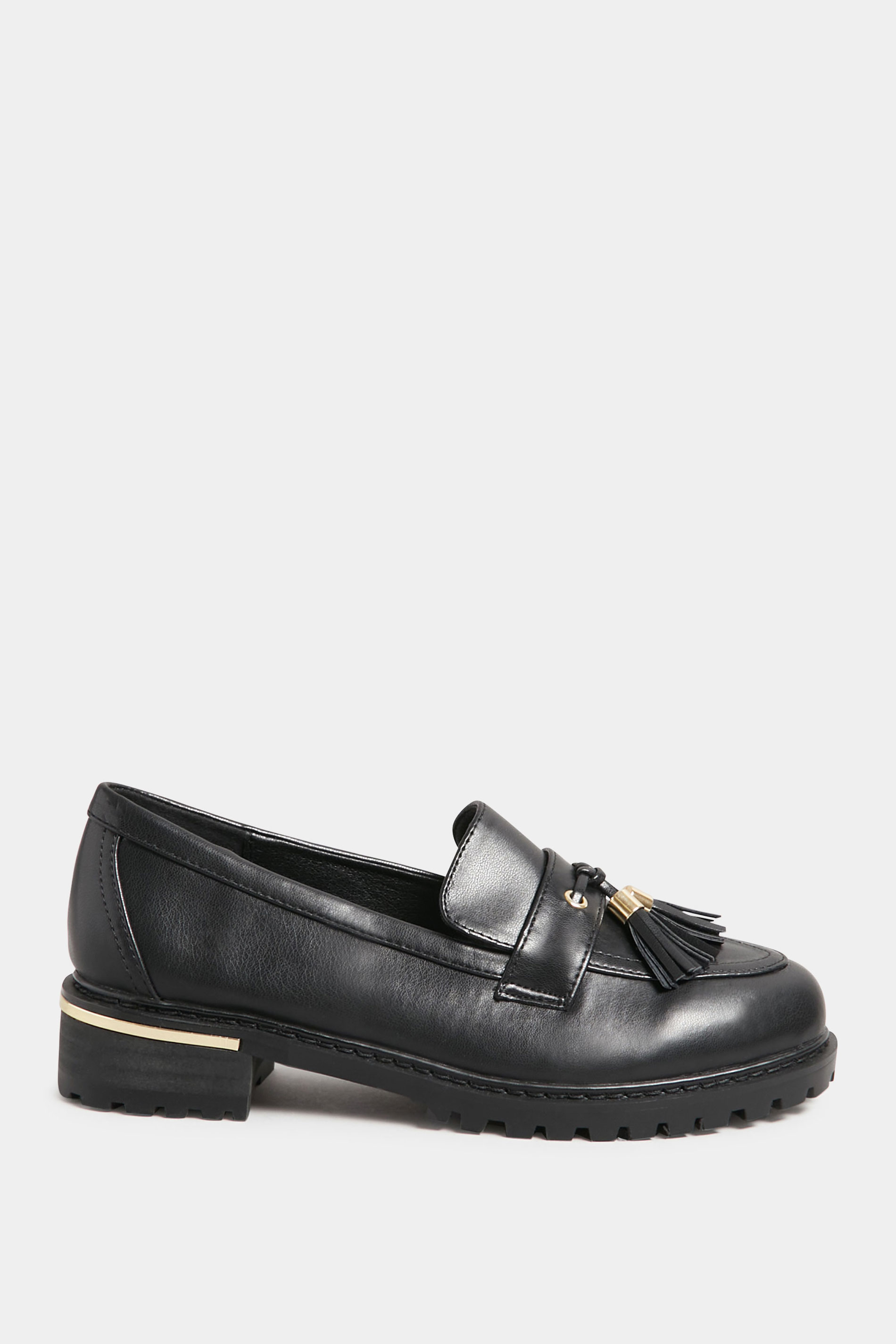LTS Black Tassel Loafers In Standard Fit | Long Tall Sally 3