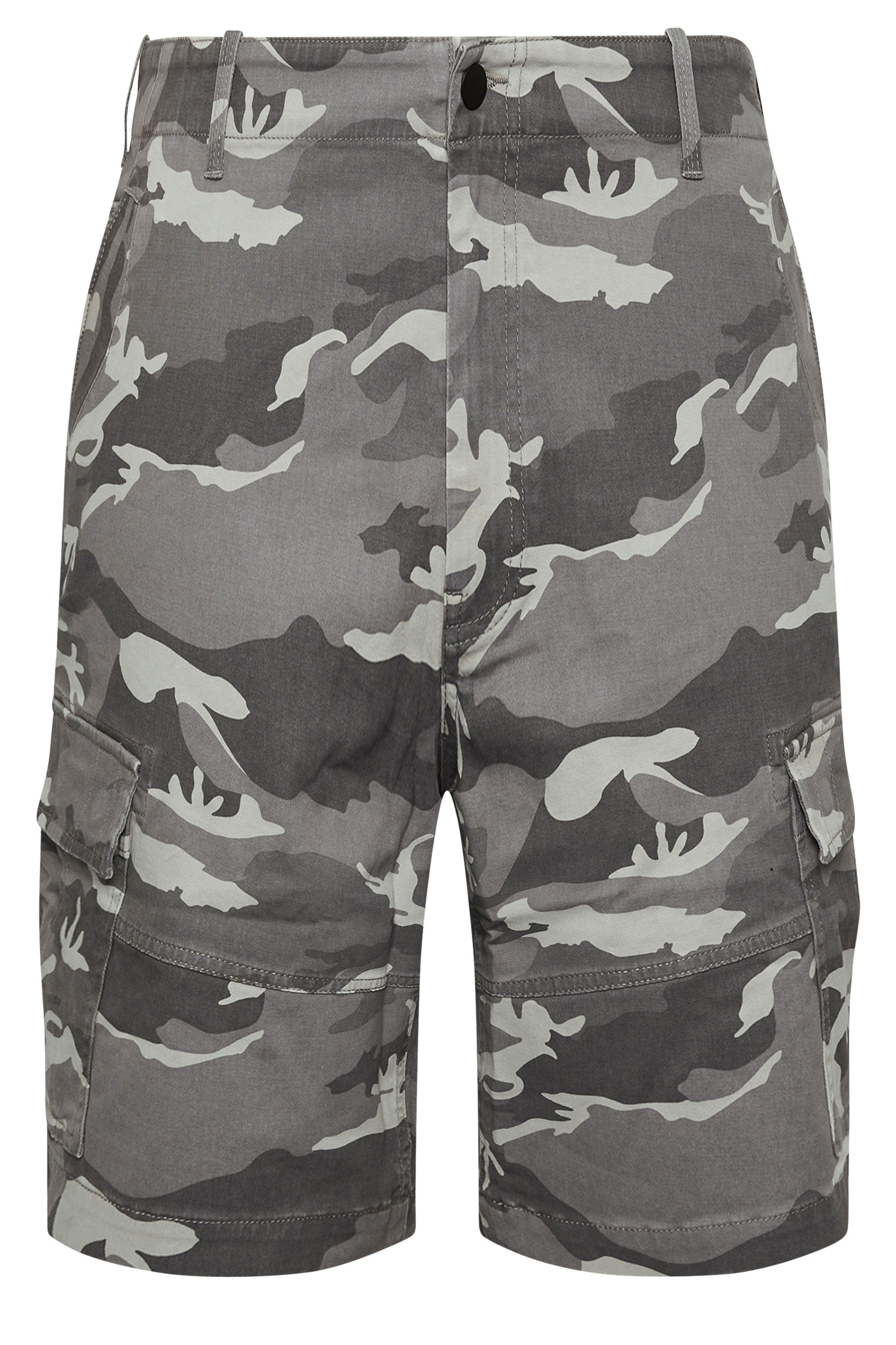 BadRhino Big & Tall Grey Camo Cargo Shorts | BadRhino 6