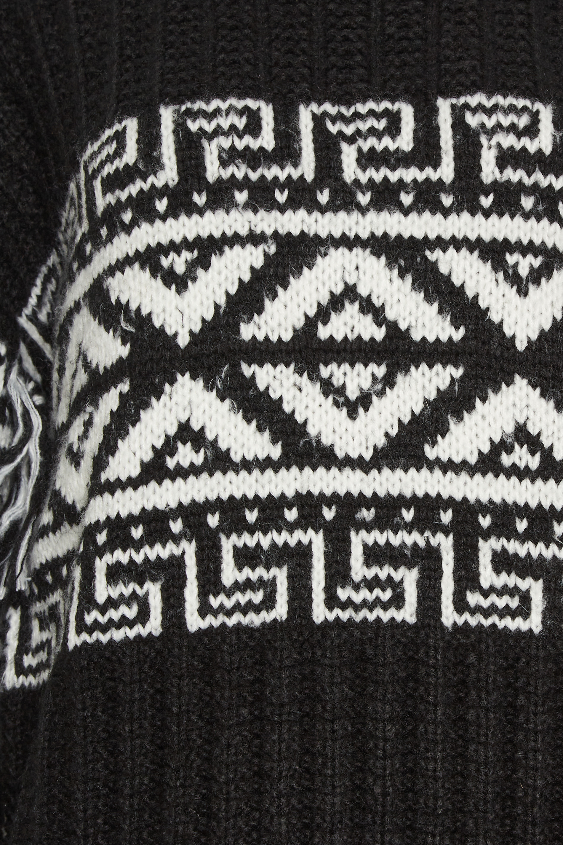 LTS Tall Womens Black Jacquard Tassel Knit Jumper | Long Tall Sally 6