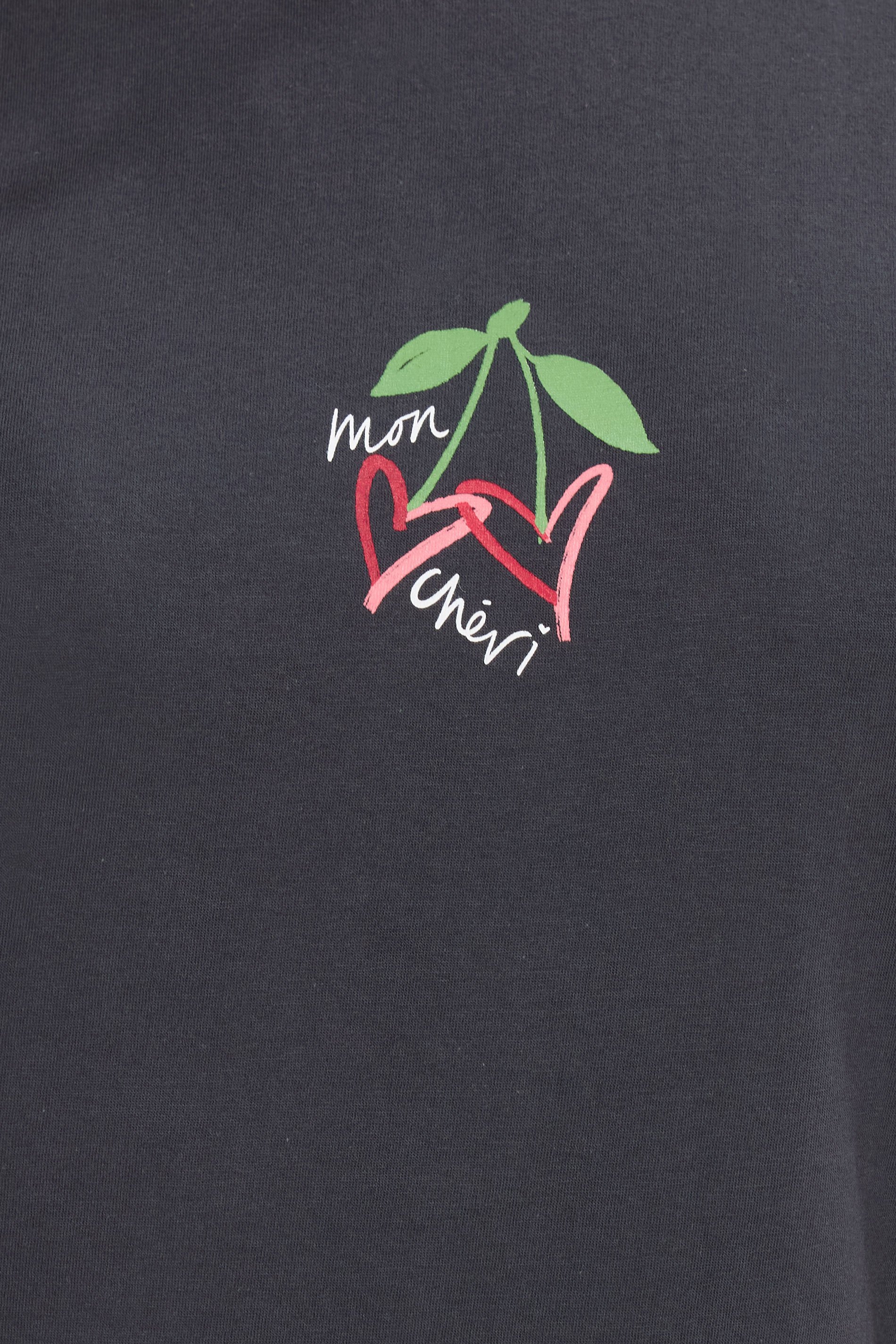 LTS Tall Women's Navy Blue 'Mon Cheri' Slogan Pyjama Set | Long Tall Sally 4