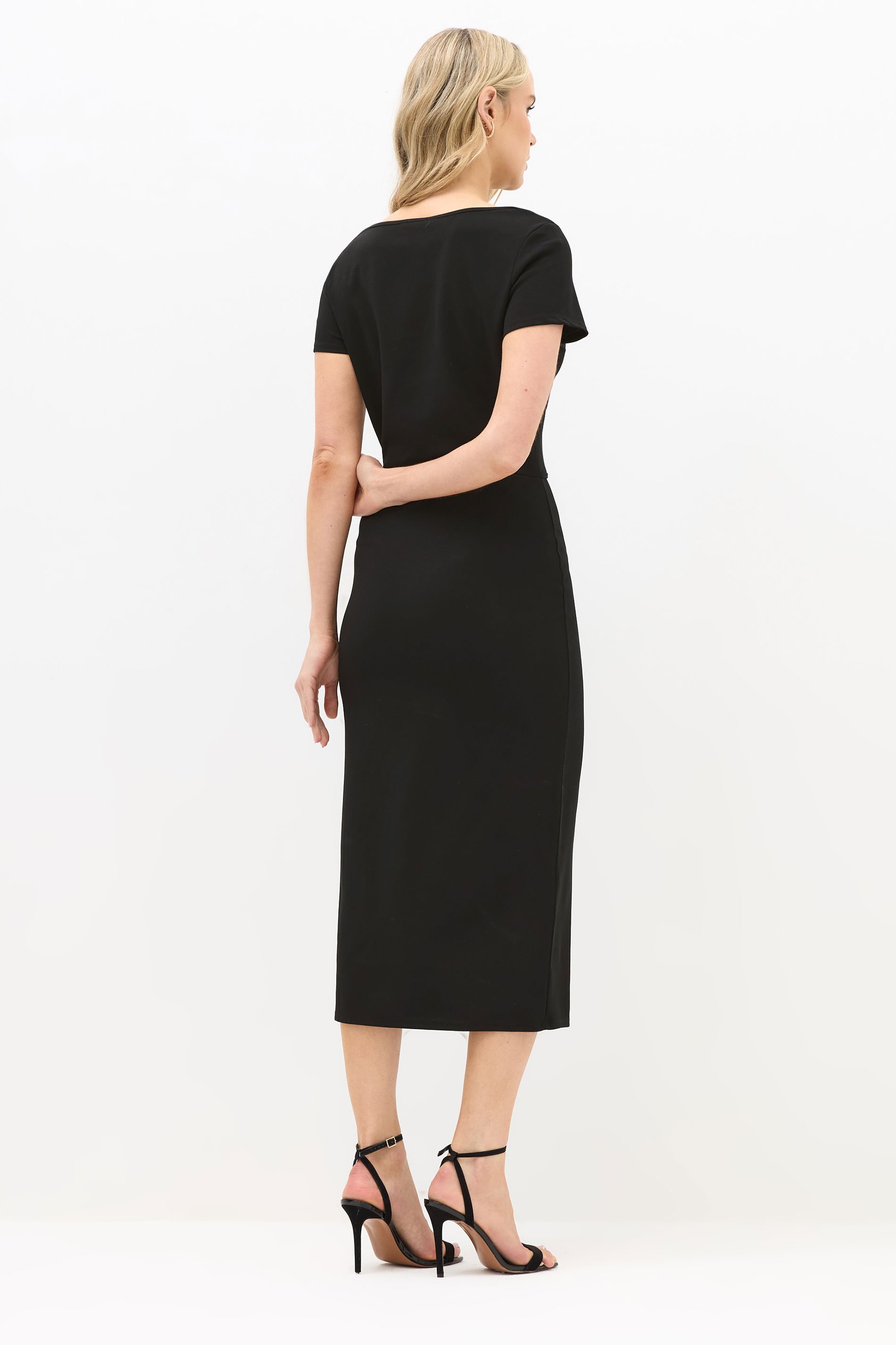 LTS Tall Black Midi Buckle Dress | Long Tall Sally 3
