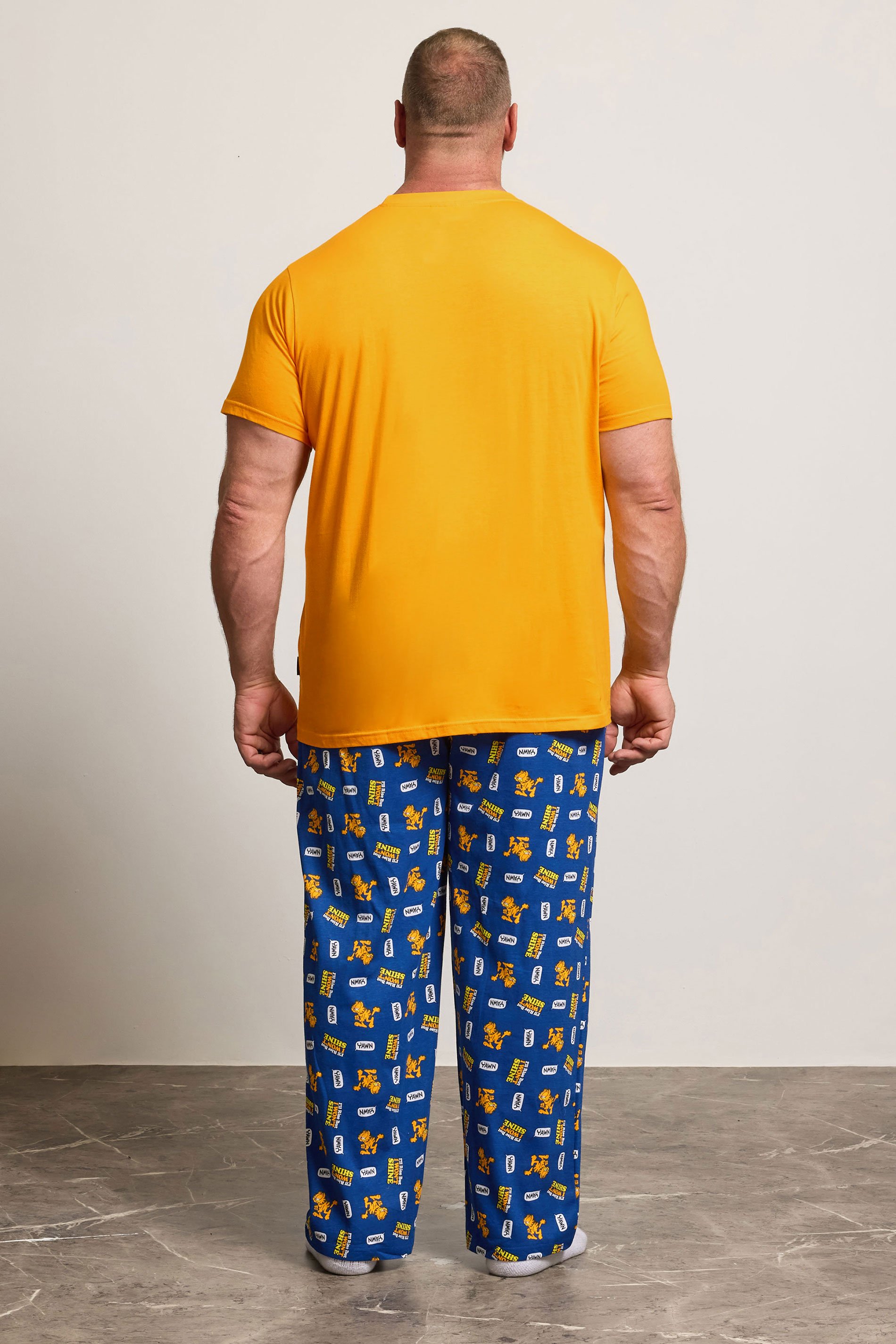 BadRhino Orange & Navy Blue Garfield Pyjama Set | BadRhino 2