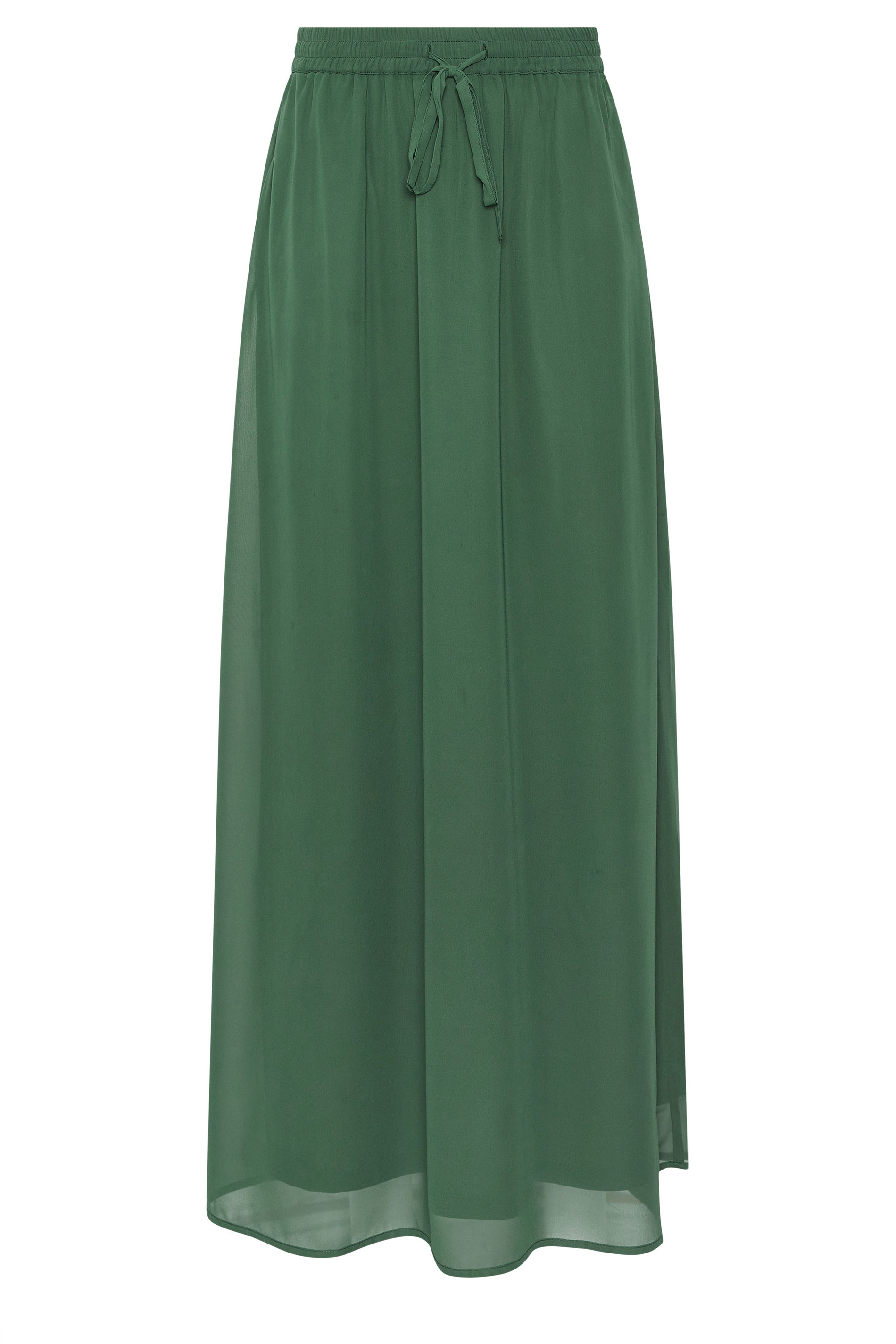 LTS Tall Women's Forest Green Tie Waist Maxi Skirt | Long Tall Sally 5