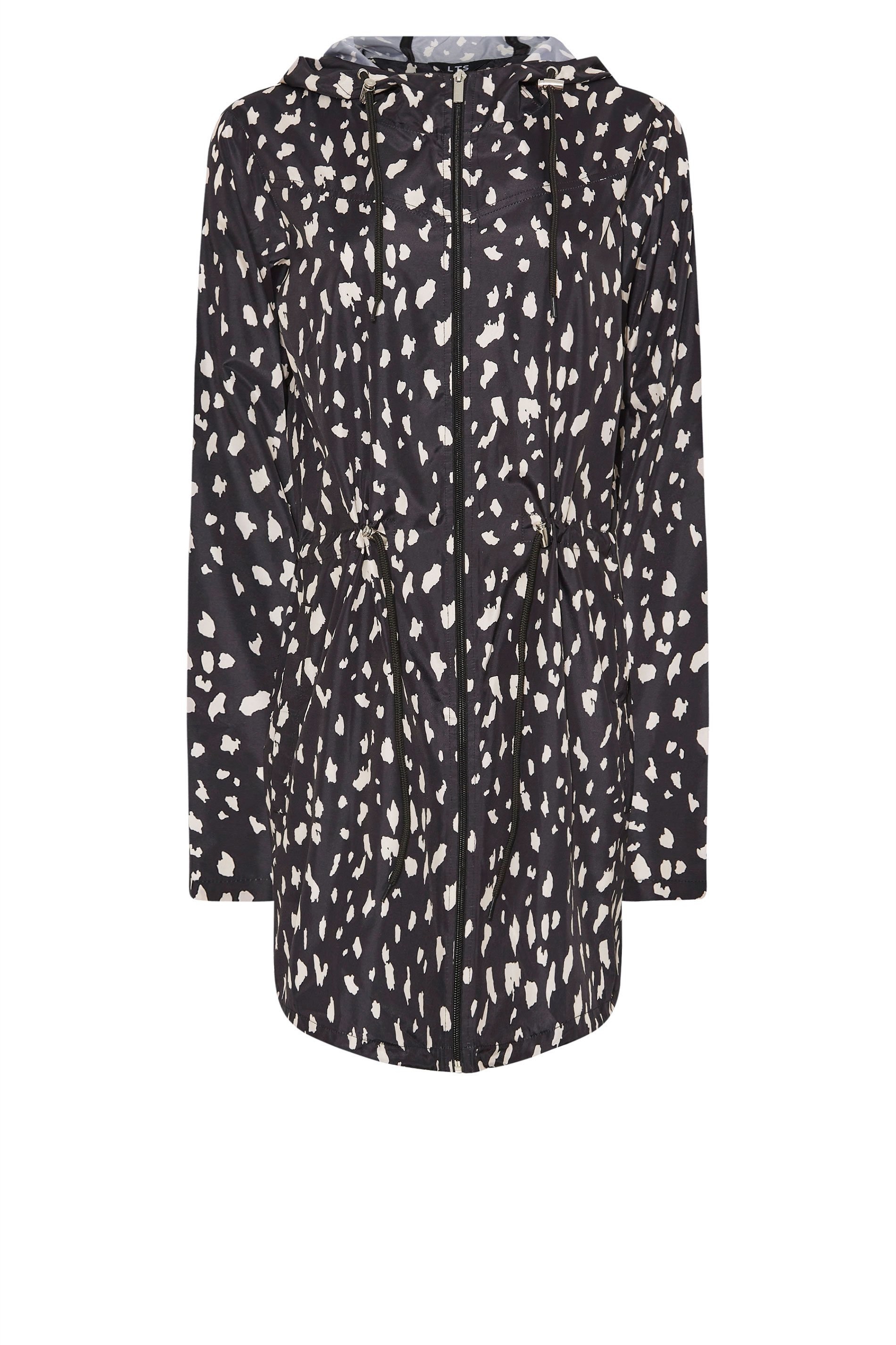 LTS Tall Women's Black Dalmatian Print Pocket Parka | Long Tall Sally  8