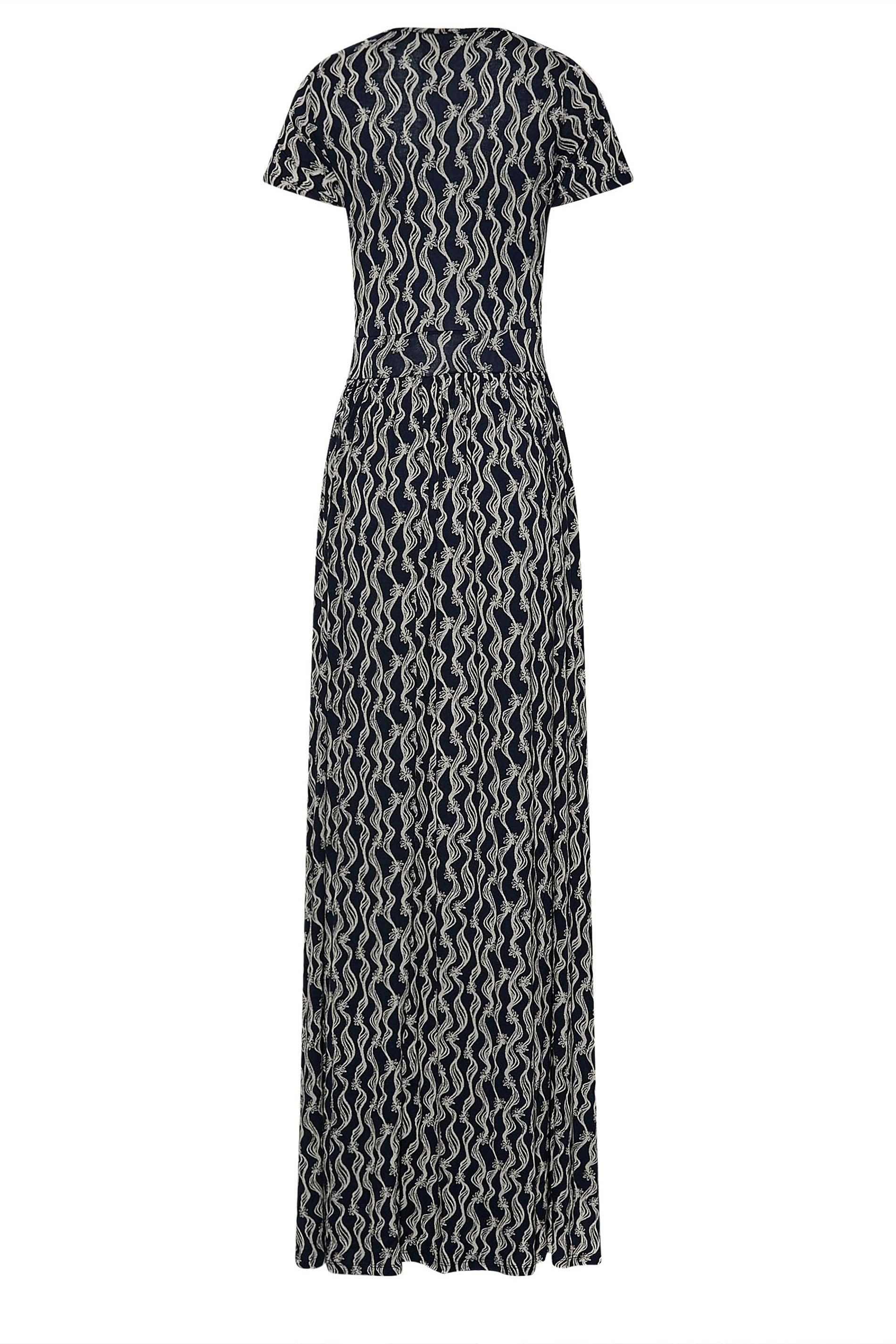 LTS Tall Women's Navy Blue Swirl Floral Maxi Dress | Long Tall Sally 6