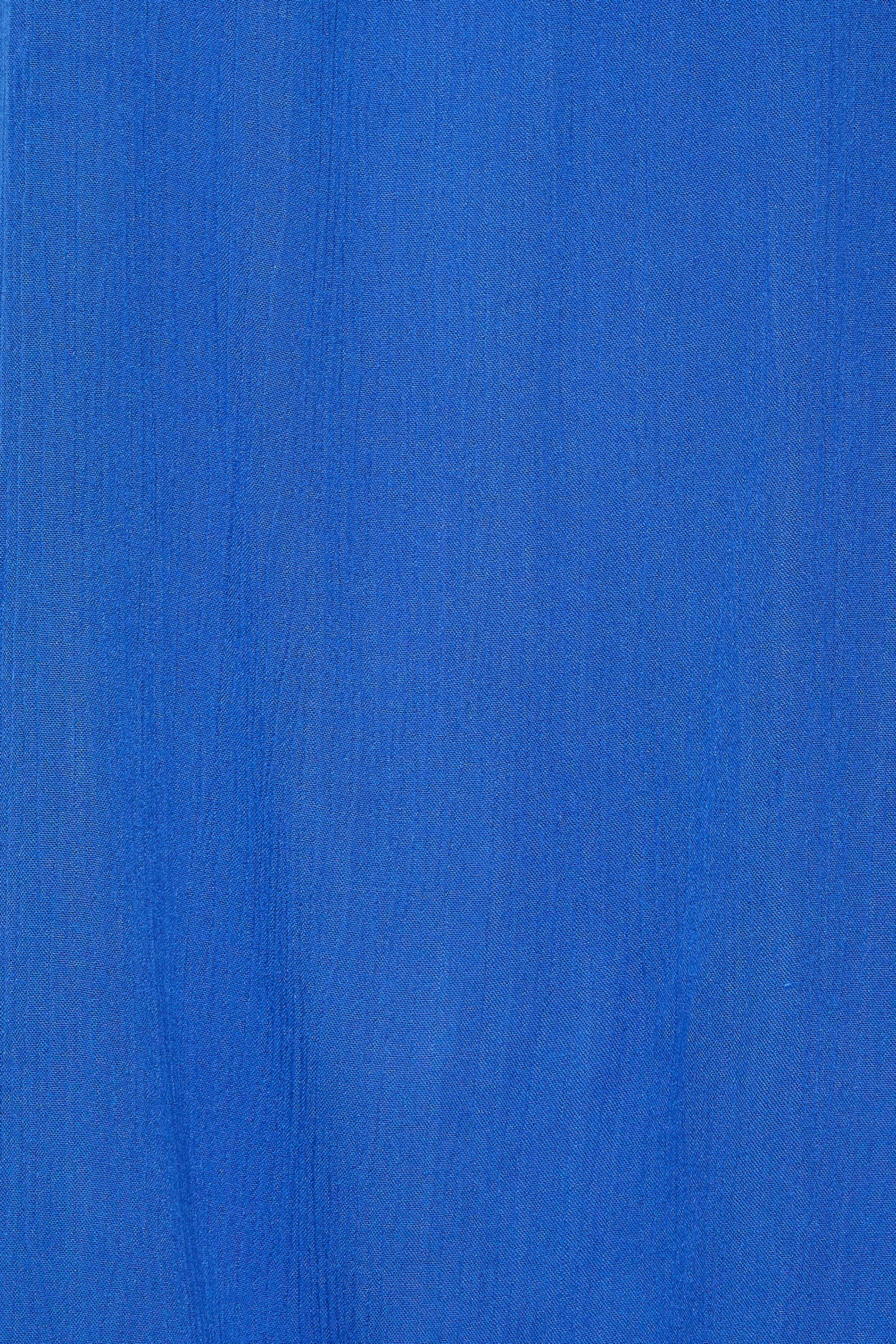 LTS Tall Women's Cobalt Blue Crinkle Frill Top | Long Tall Sally 5