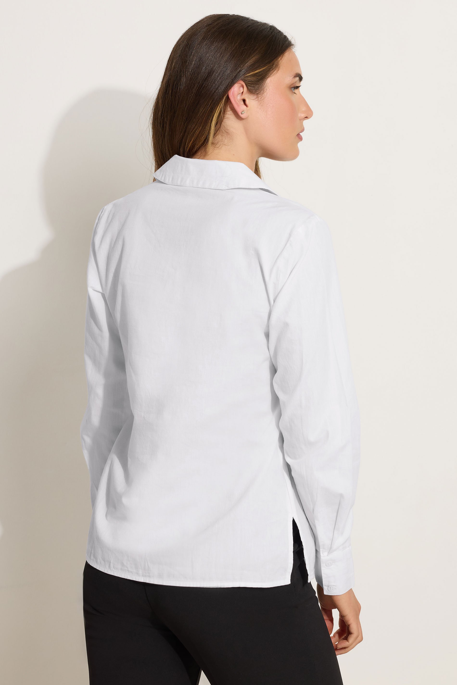 Tall Women's LTS White Cotton Shirt | Long Tall Sally  3