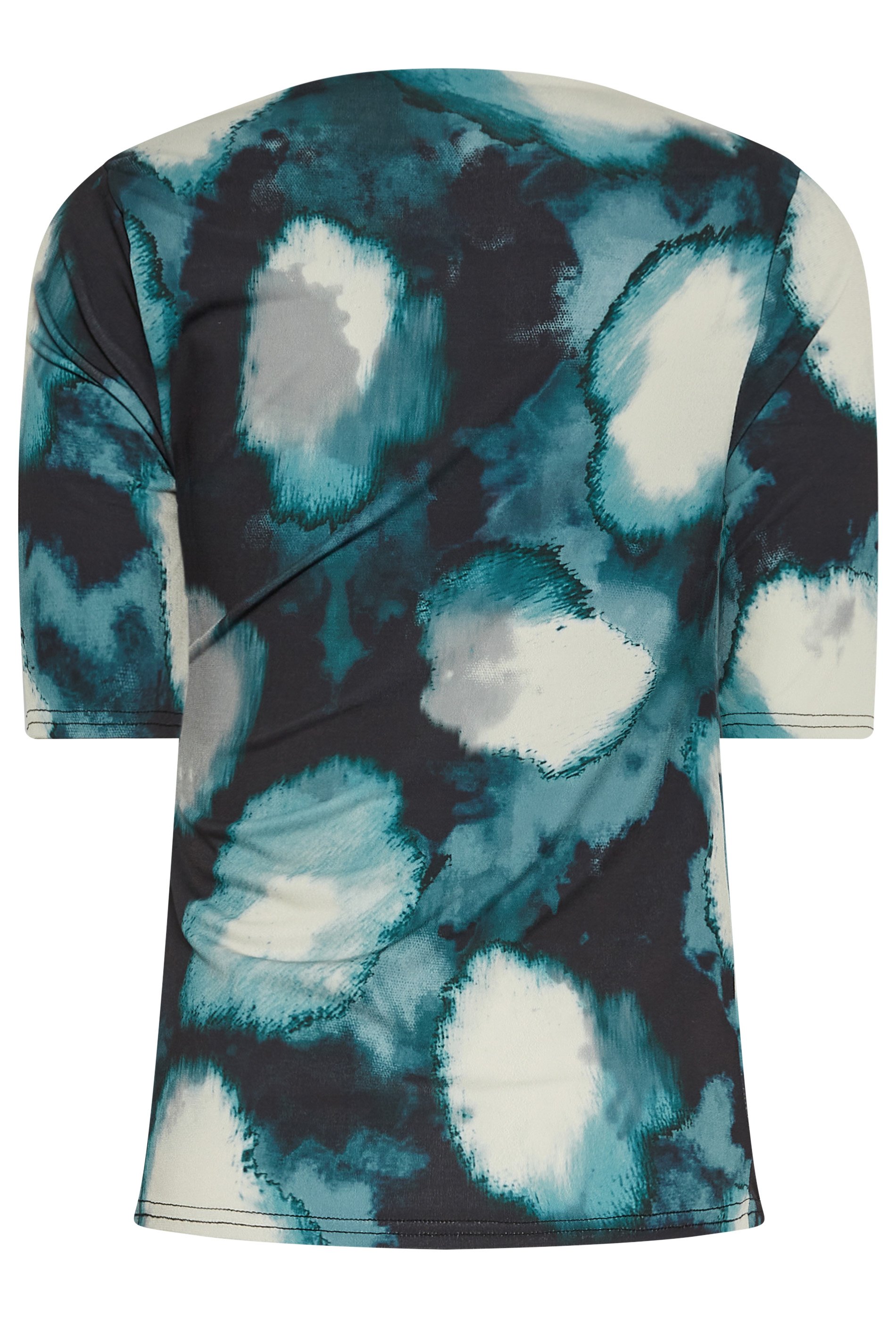 LTS Tall Women's Blue Ink Spot Draped Top | Long Tall Sally 7