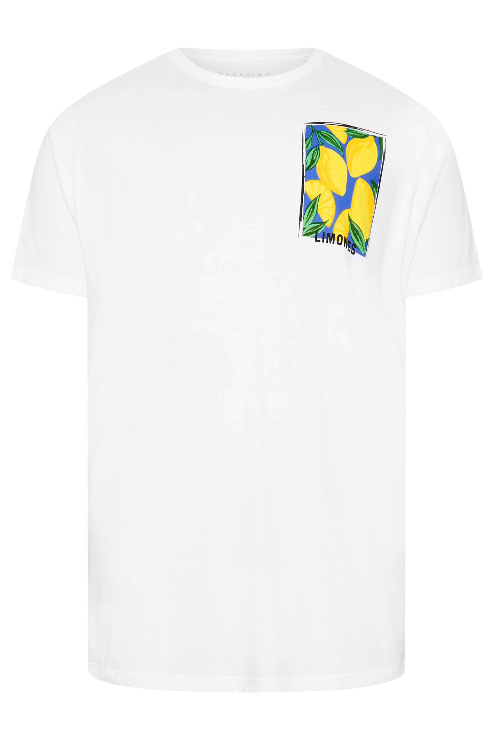 BadRhino Big & Tall White 'Limones' Lemon Graphic T-Shirt | BadRhino 5
