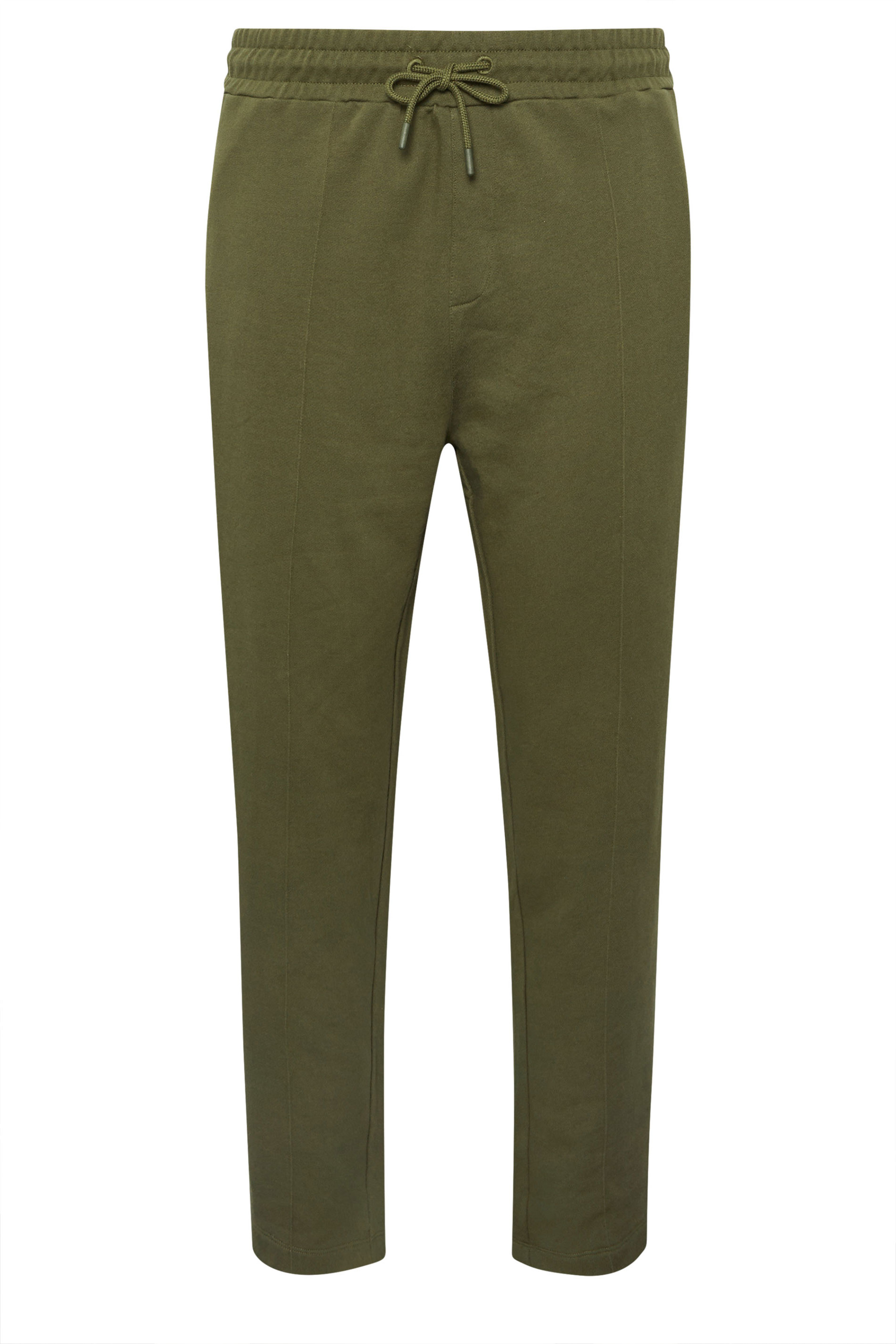 STUDIO A Big & Tall Khaki Green Pintuck Joggers | BadRhino 4