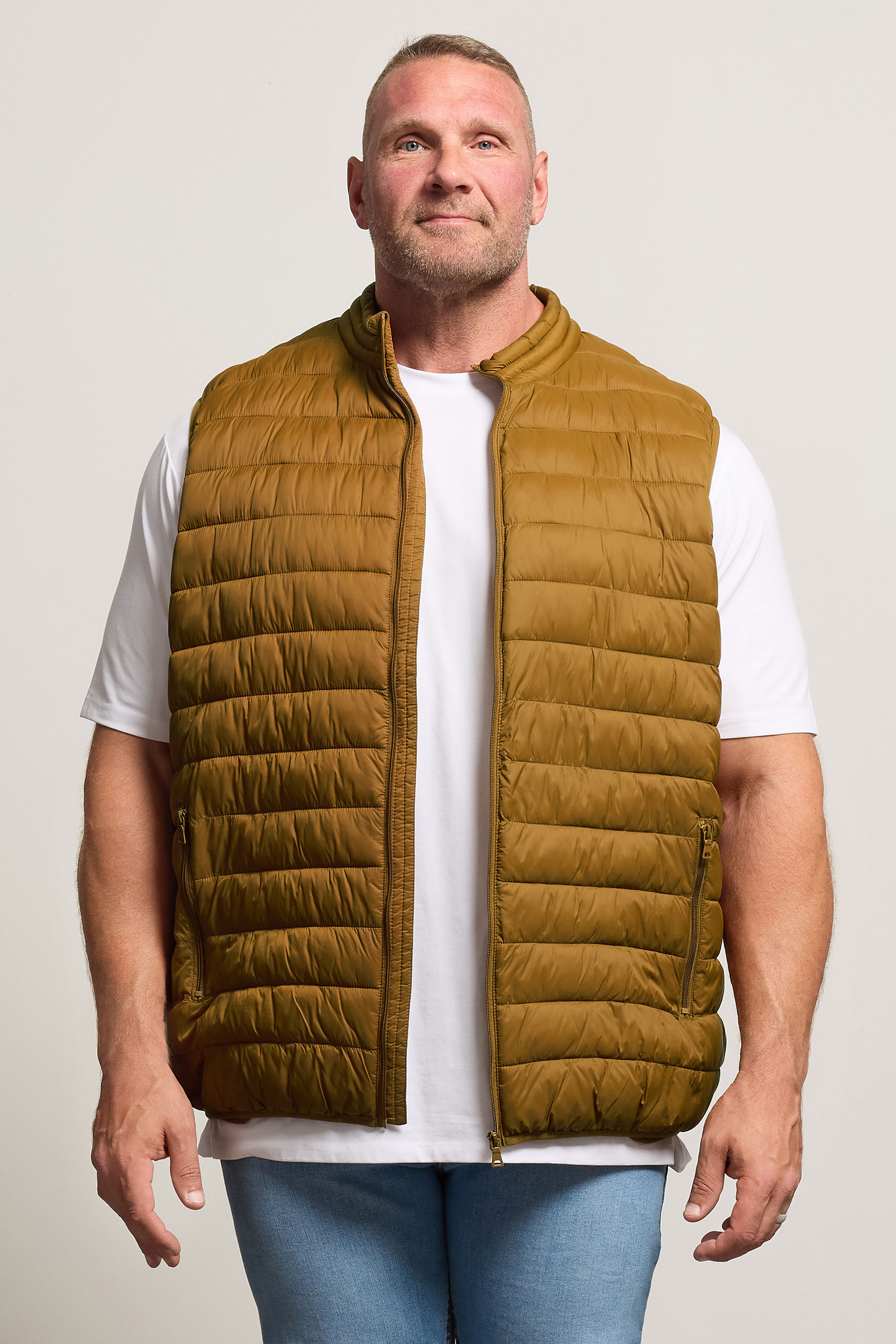 BadRhino Big & Tall Brown Puffer Gilet | BadRhino 3