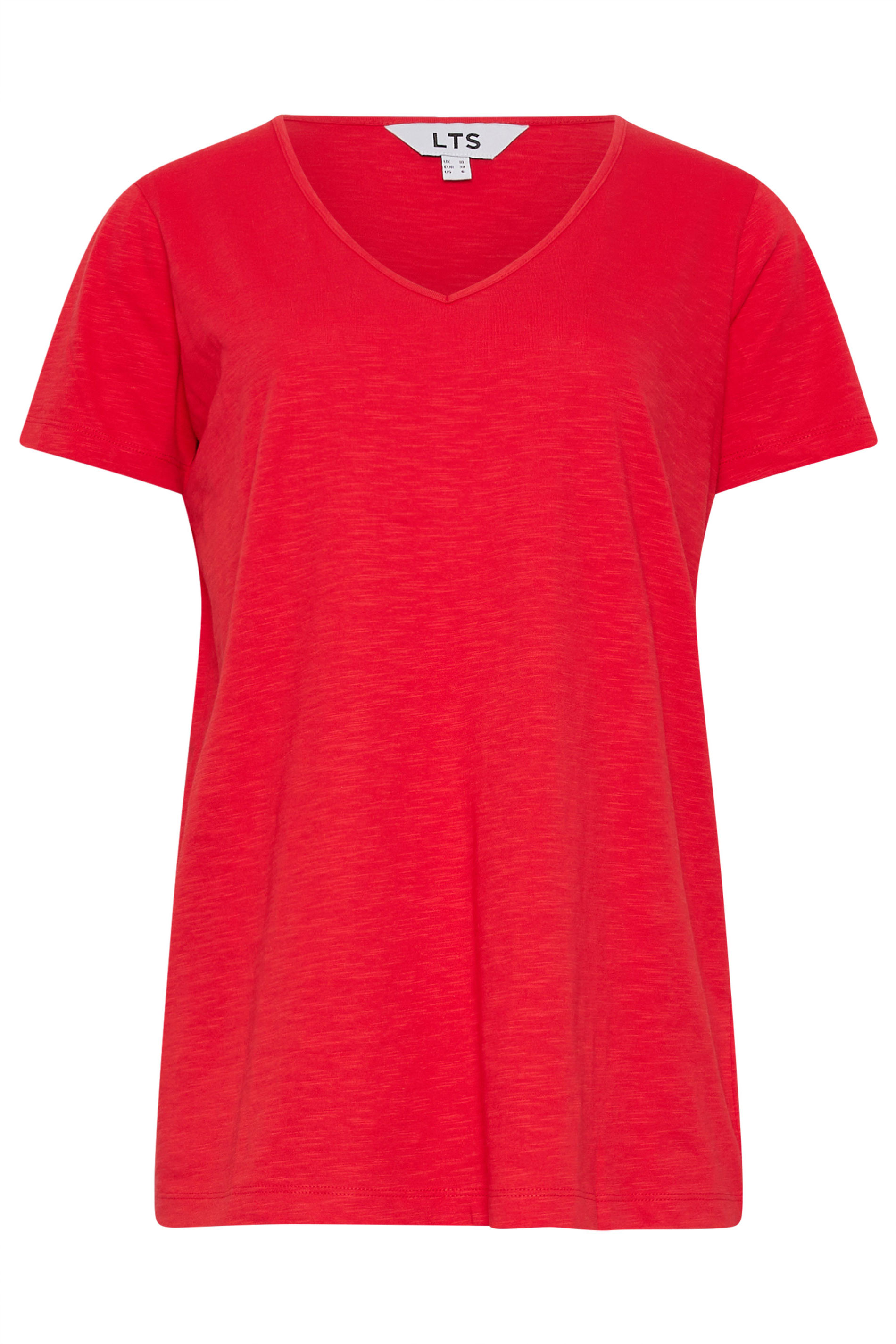 LTS Tall Women's Red V-Neck T-Shirt | Long Tall Sally