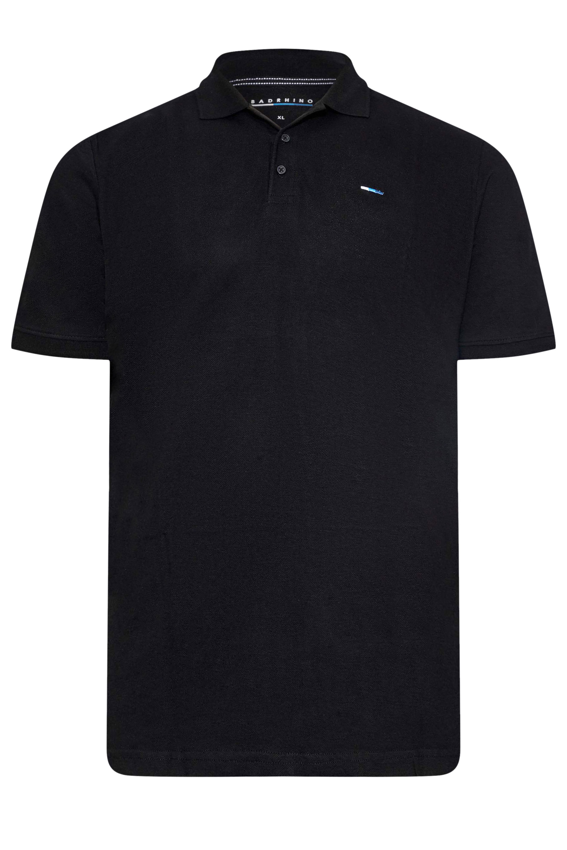 BadRhino 3 Pack Black & Navy Blue Plain Polo Shirts | BadRhino 4