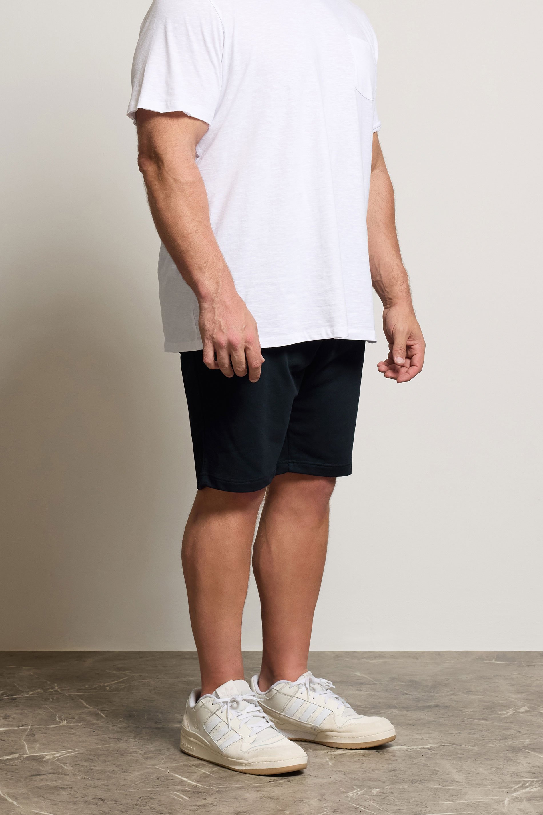 JACK & JONES Big & Tall Navy Blue 'Beau' Jogger Shorts | BadRhino 1