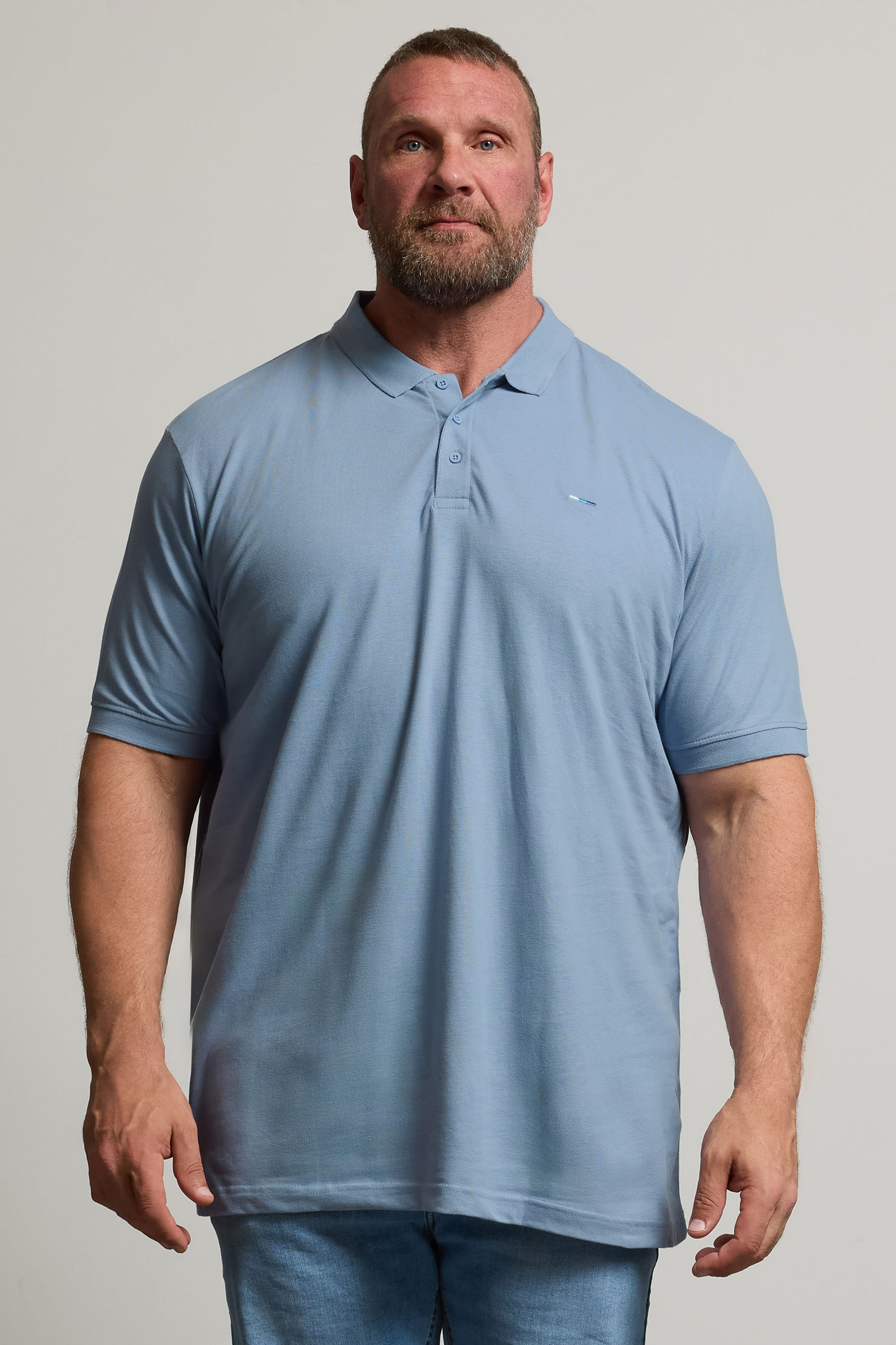 BadRhino Big & Tall Light Blue Core Polo Shirt | BadRhino 1