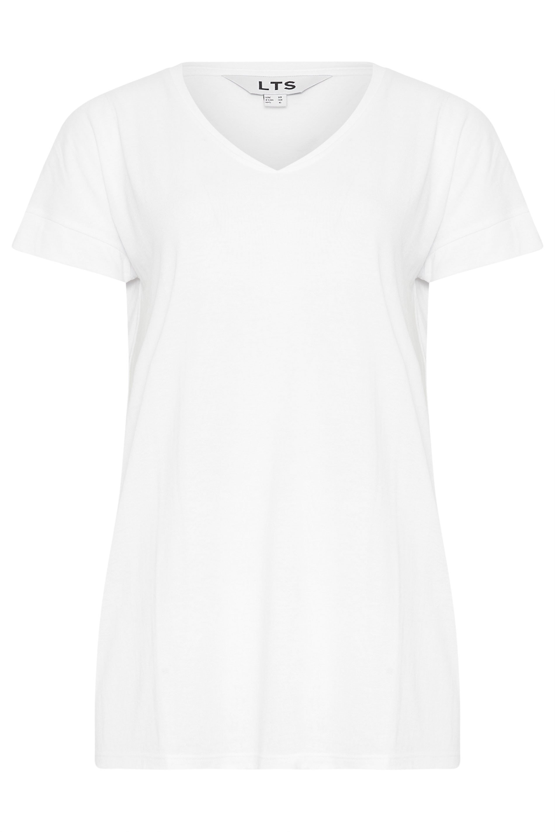 LTS PREMIUM Tall Womens White V-Neck T-Shirt | Long Tall Sally 5