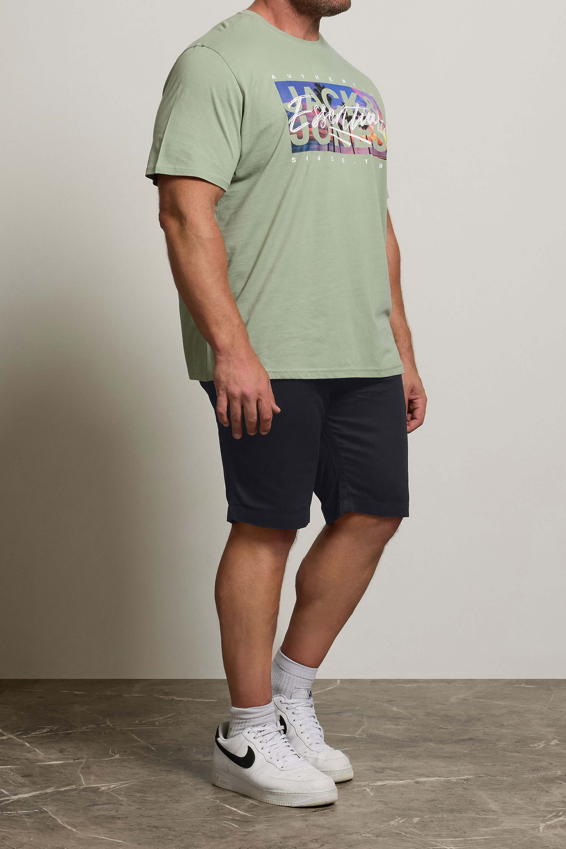 JACK & JONES Big & Tall Black Campaign Shorts | BadRhino 1