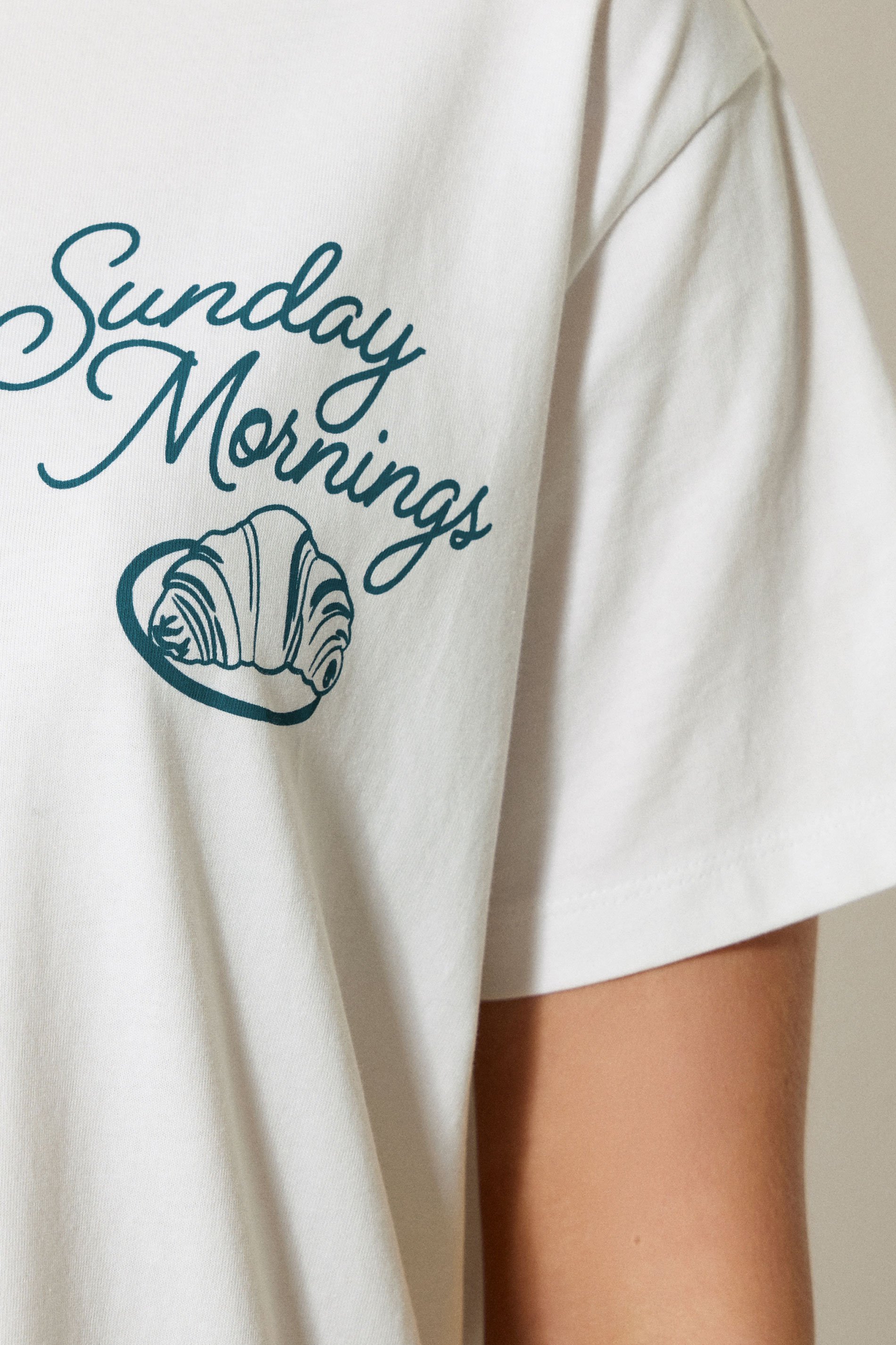 LTS Tall White Cotton 'Breakfast Club' Slogan T-Shirt | Long Tall Sally 4