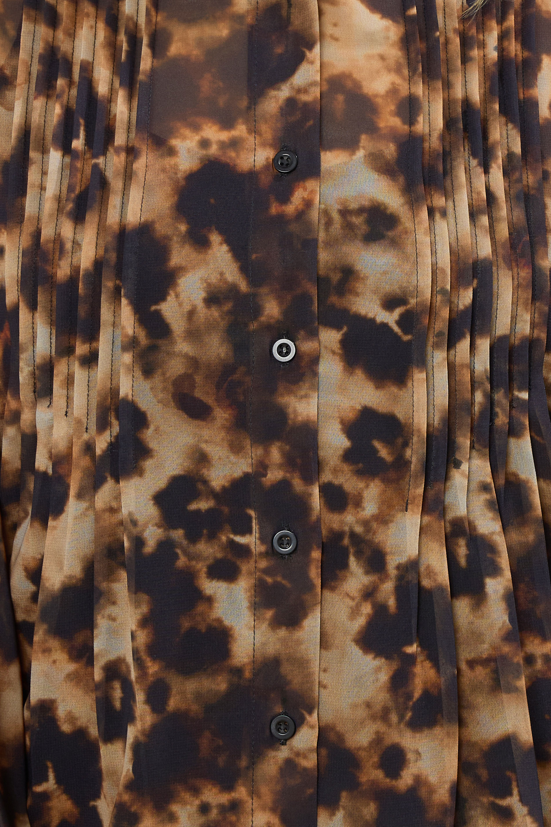 LTS Tall Brown Marble Sheer Pintuck Blouse | Long Tall Sally 4
