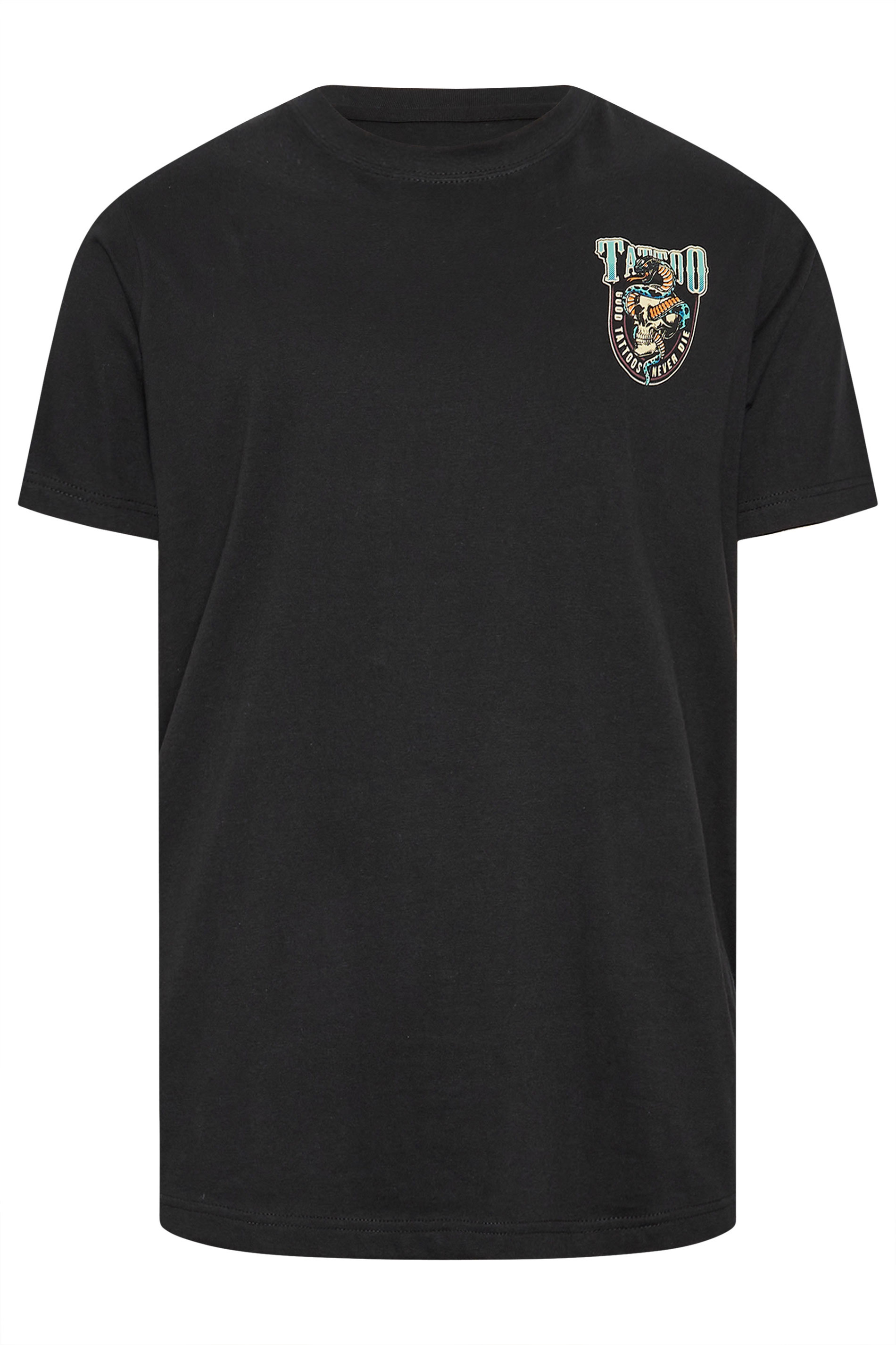 BadRhino Big & Tall Black 'Tattoo Fest' Graphic Print T-Shirt | BadRhino 7