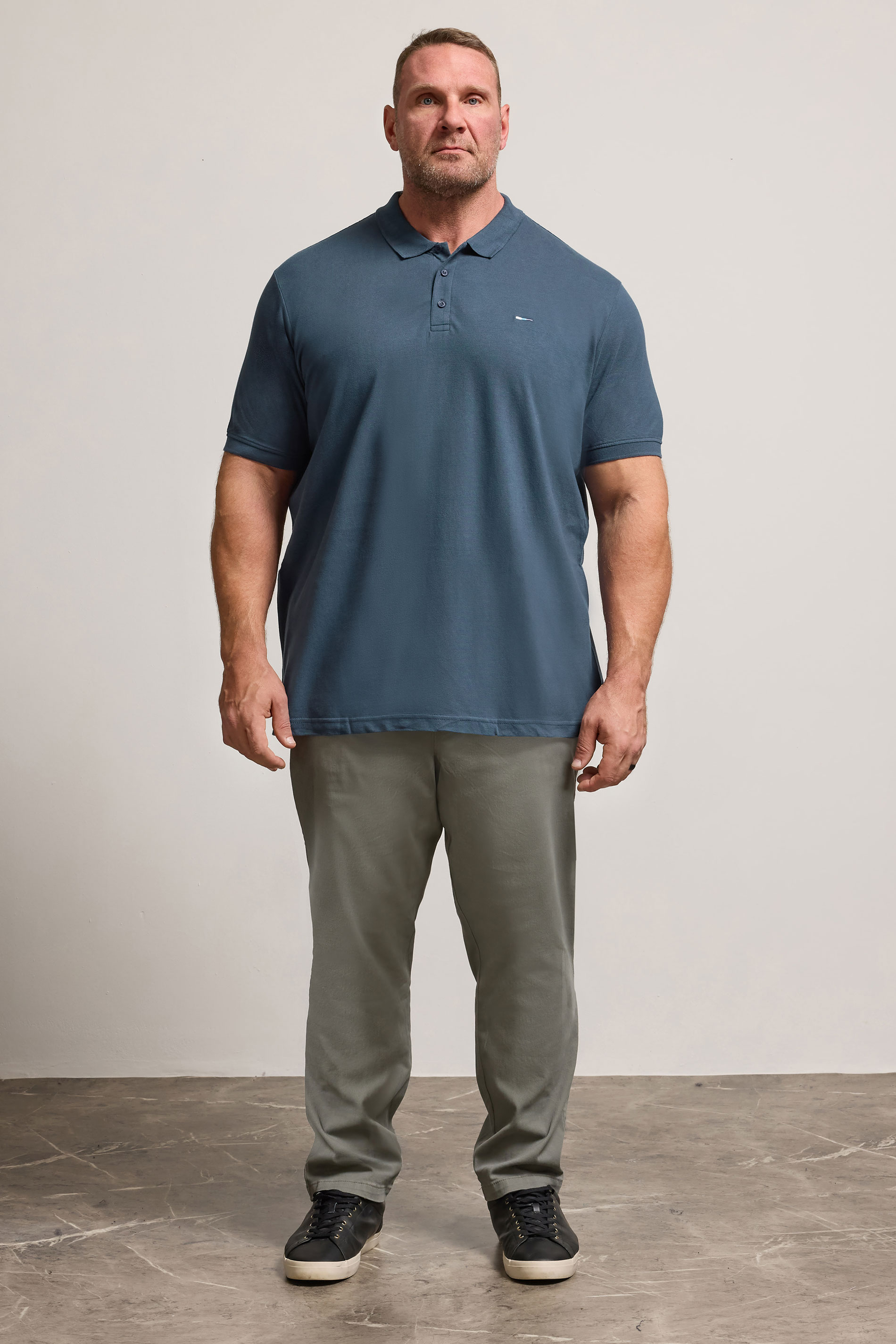 BadRhino Big & Tall Dark Blue Core Polo Shirt | BadRhino 2