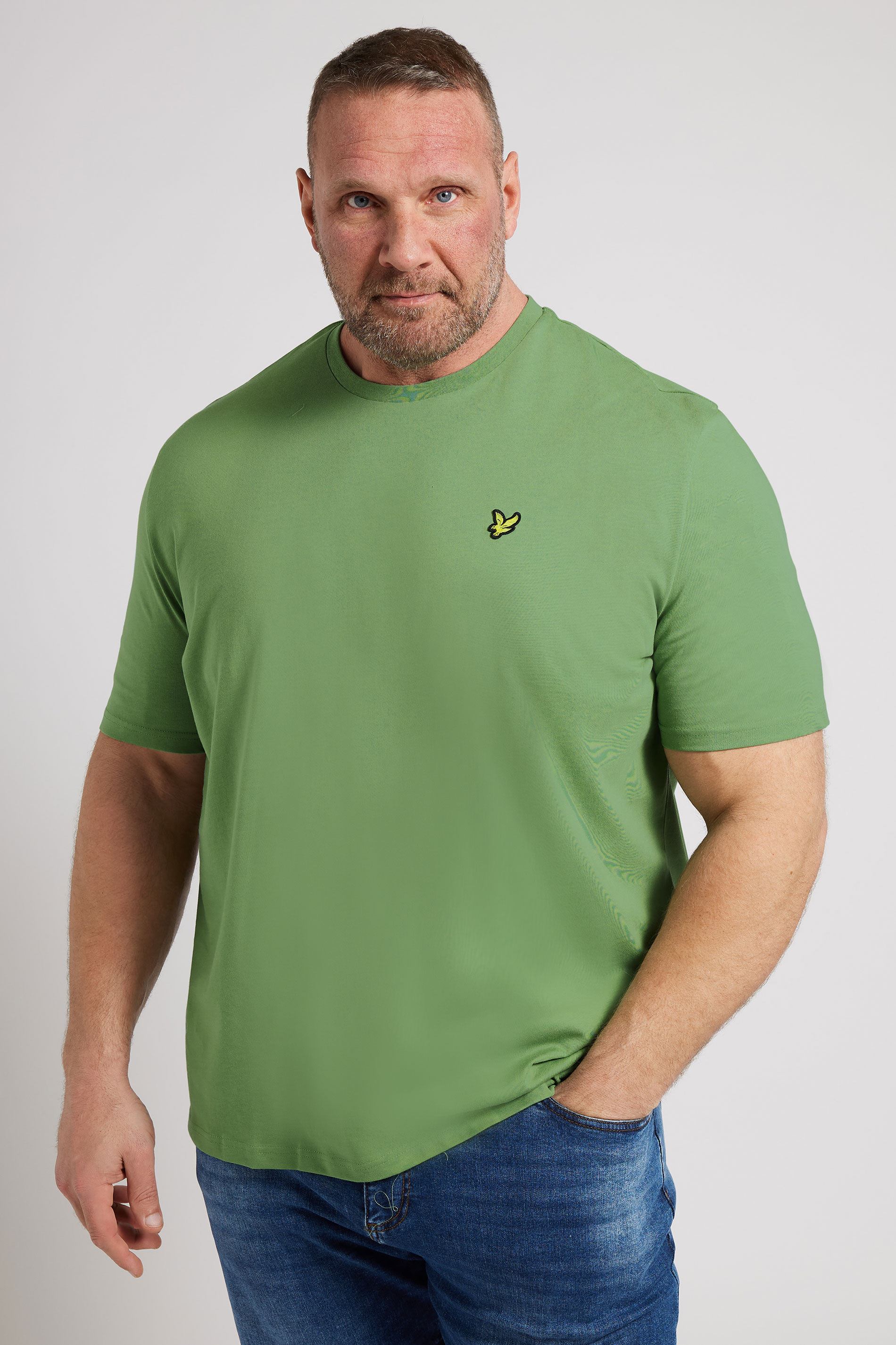 LYLE & SCOTT Big & Tall Green Core T-Shirt | BadRhino 1