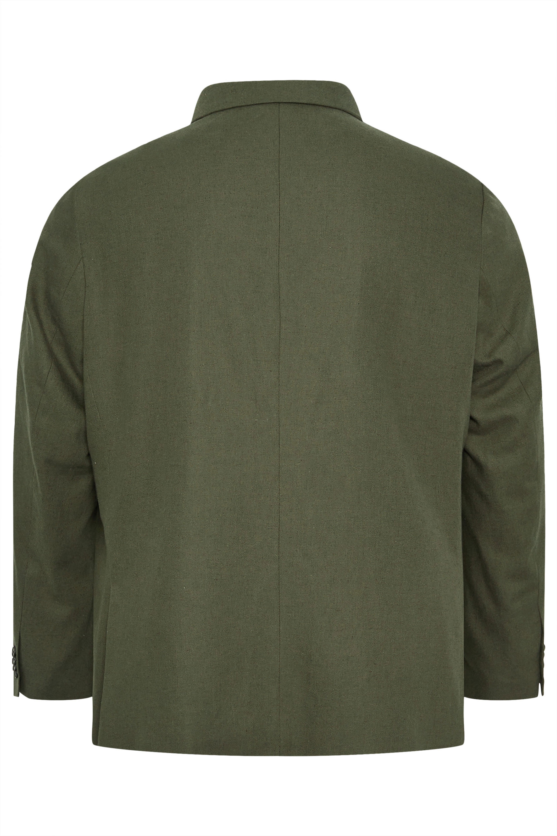 BadRhino Big & Tall Khaki Green Linen Suit Jacket | BadRhino 9