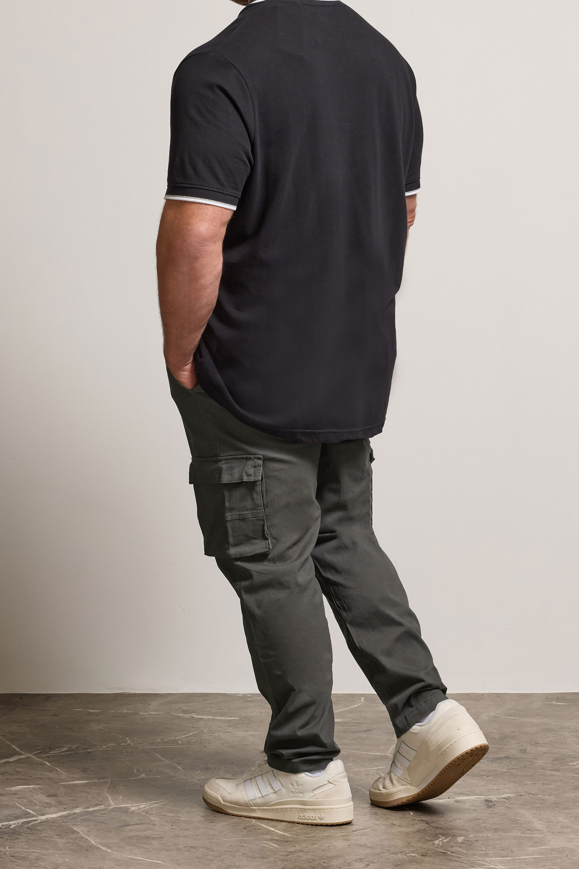 BadRhino Big & Tall Slate Grey Stretch Cargo Trousers | BadRhino 3
