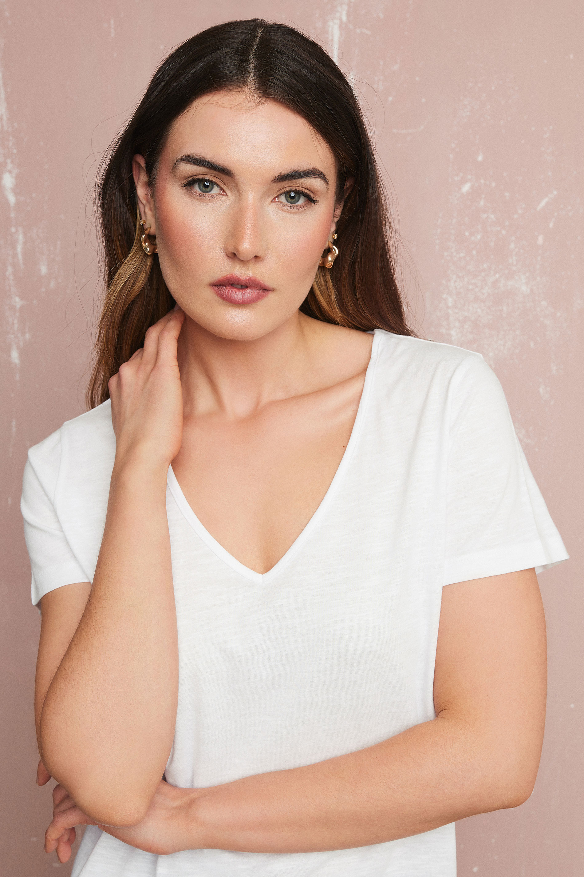 LTS Tall 2 Pack Black & White V-Neck T-Shirts | Long Tall Sally  6