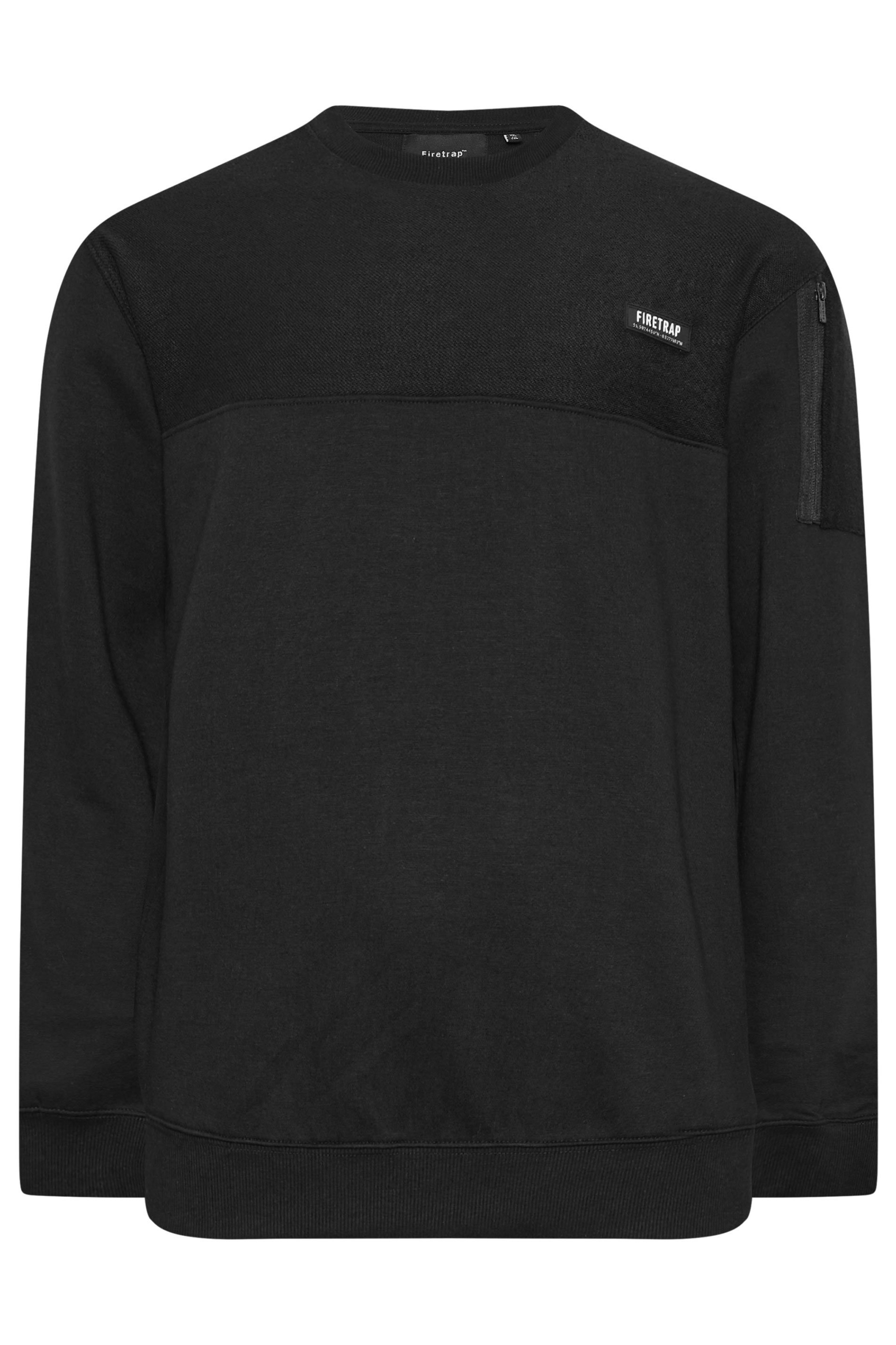 FIRETRAP Big & Tall Navy Blue Olsen Sweatshirt | BadRhino 4