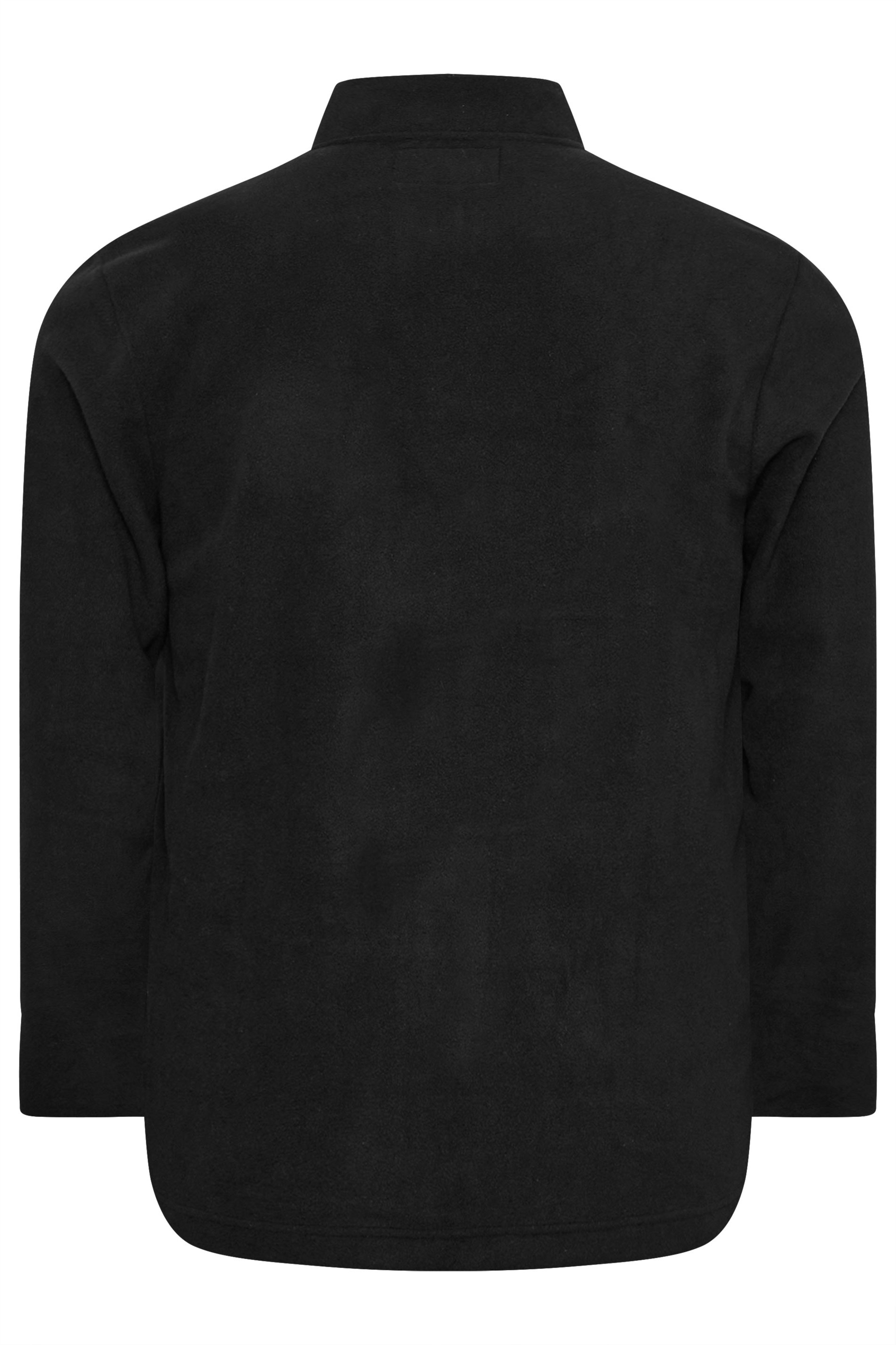 BadRhino Big & Tall Black Quarter Zip Quilted Fleece Jacket | BadRhino 9