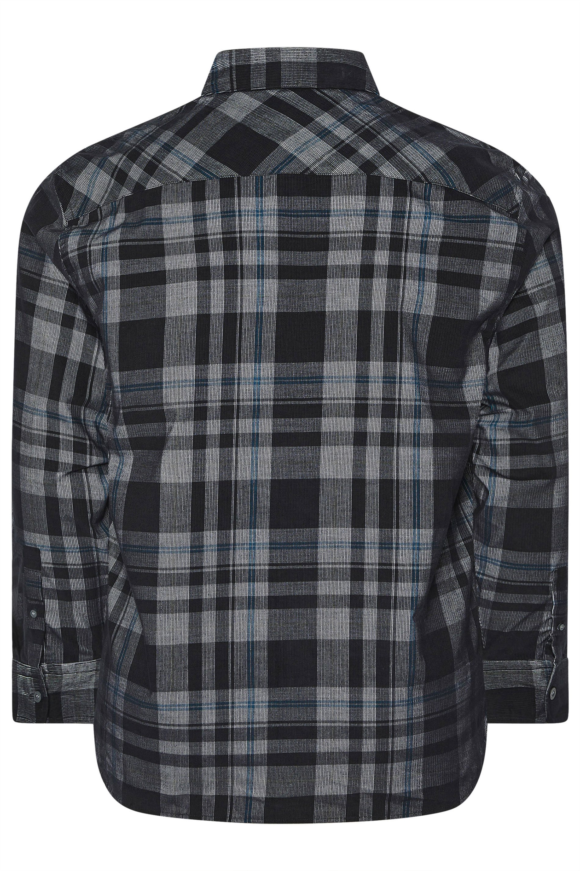 LYLE & SCOTT Big & Tall Black & White Check Shirt | BadRhino 5