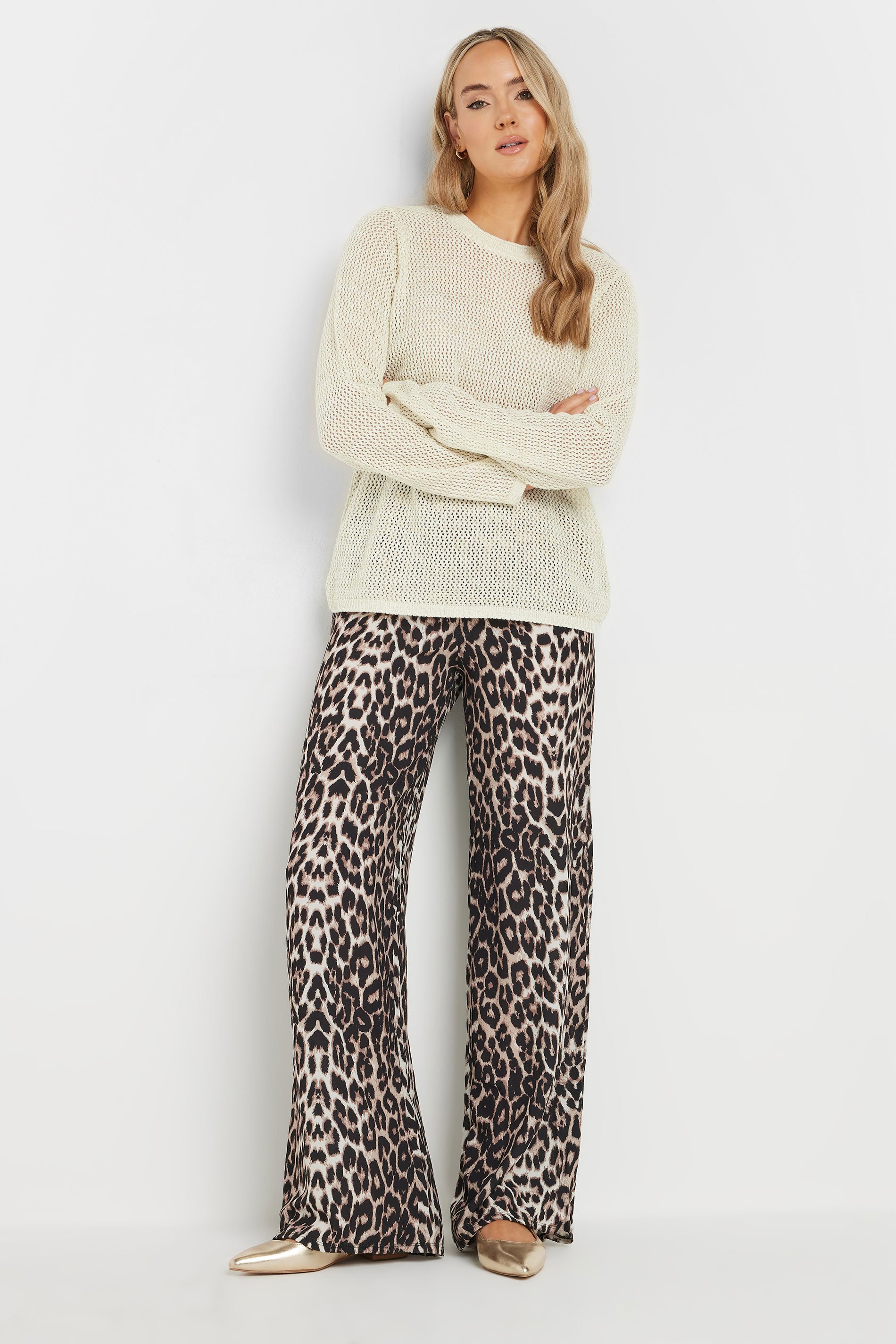 LTS Tall White Metallic Pointelle Jumper | Long Tall Sally  2