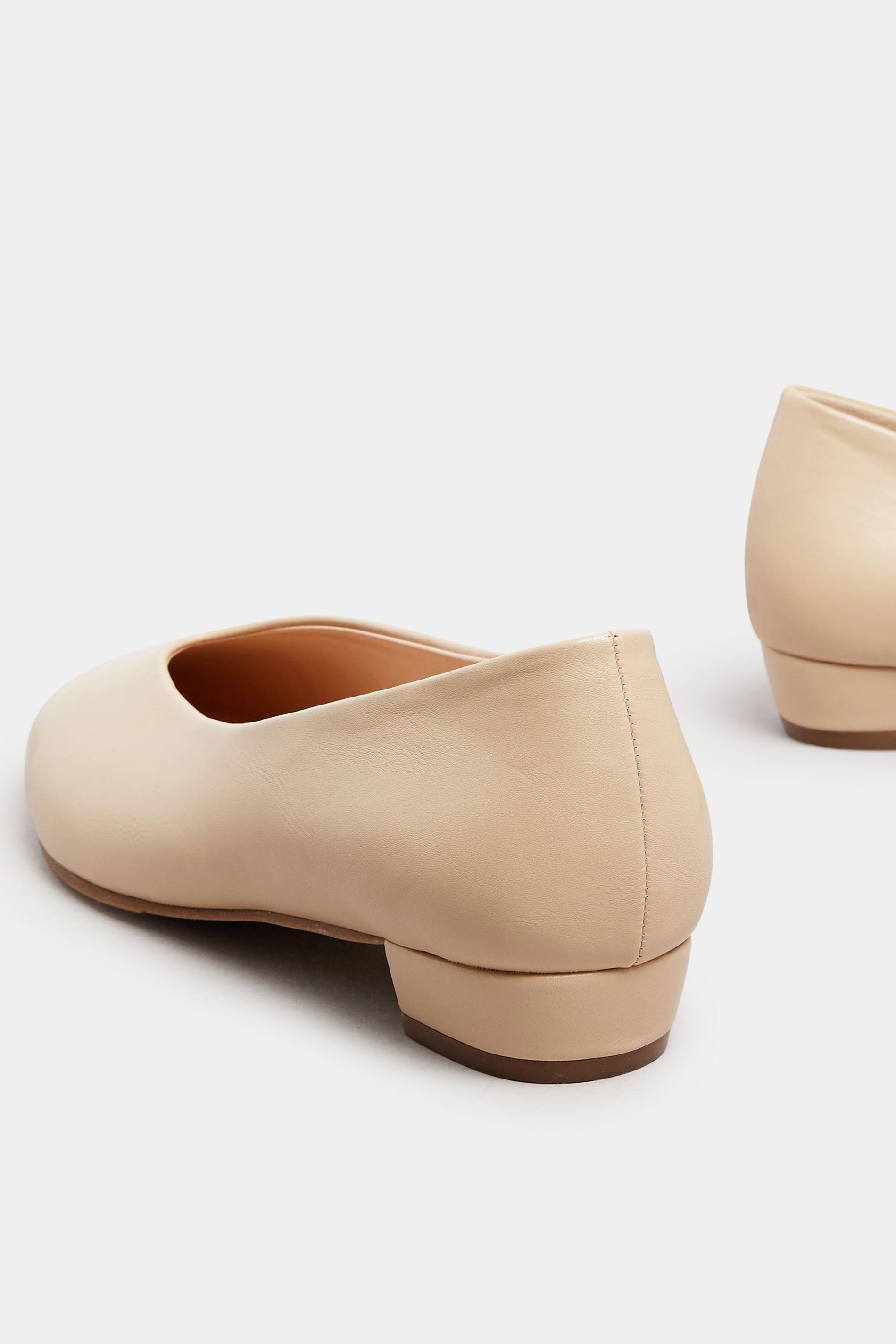 LTS Stone Brown Pointed Court Block Heel In Standard Fit | Long Tall Sally 4