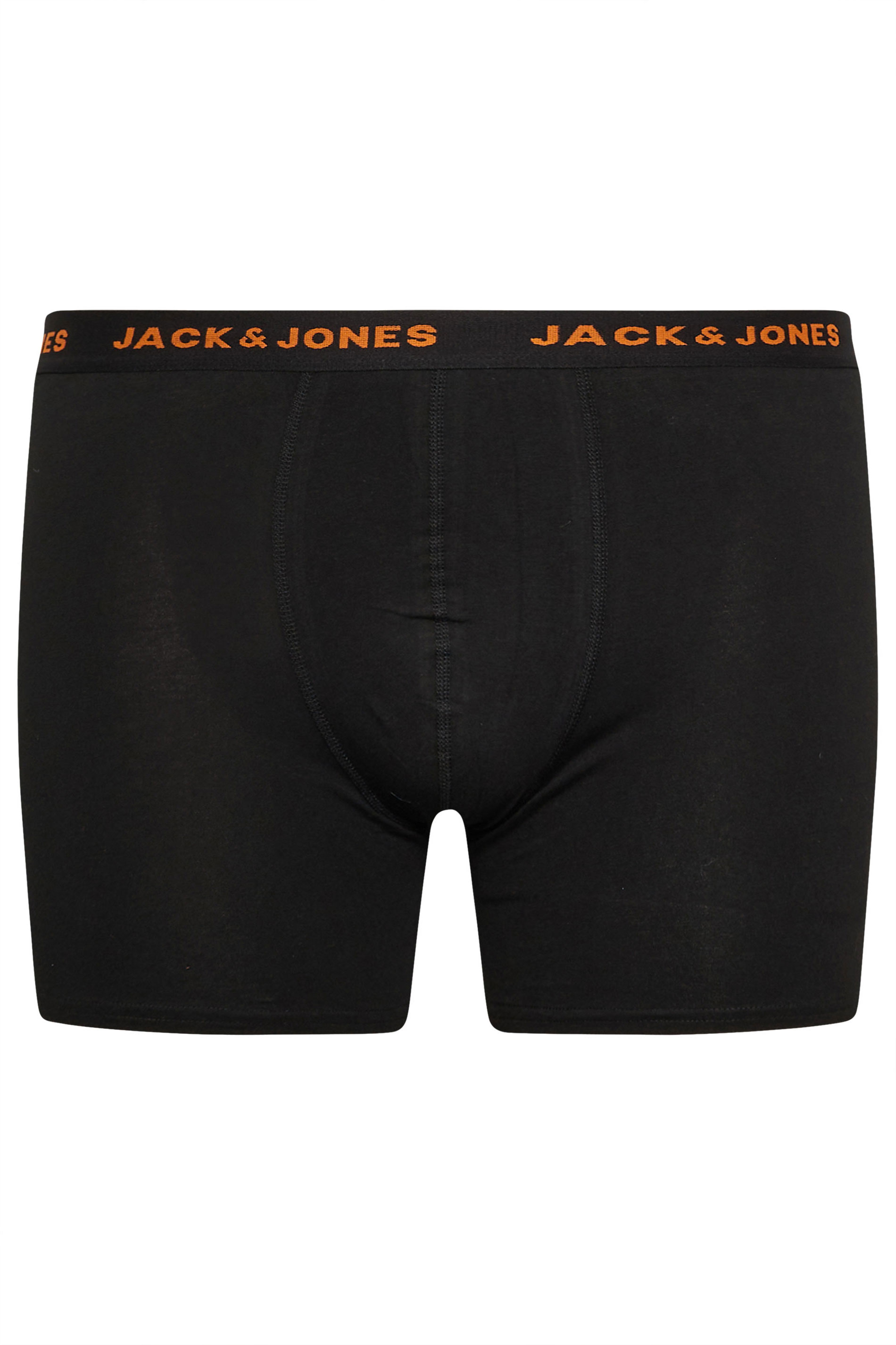 JACK & JONES Big & Tall 5 PACK Black Branded Boxers | BadRhino 9