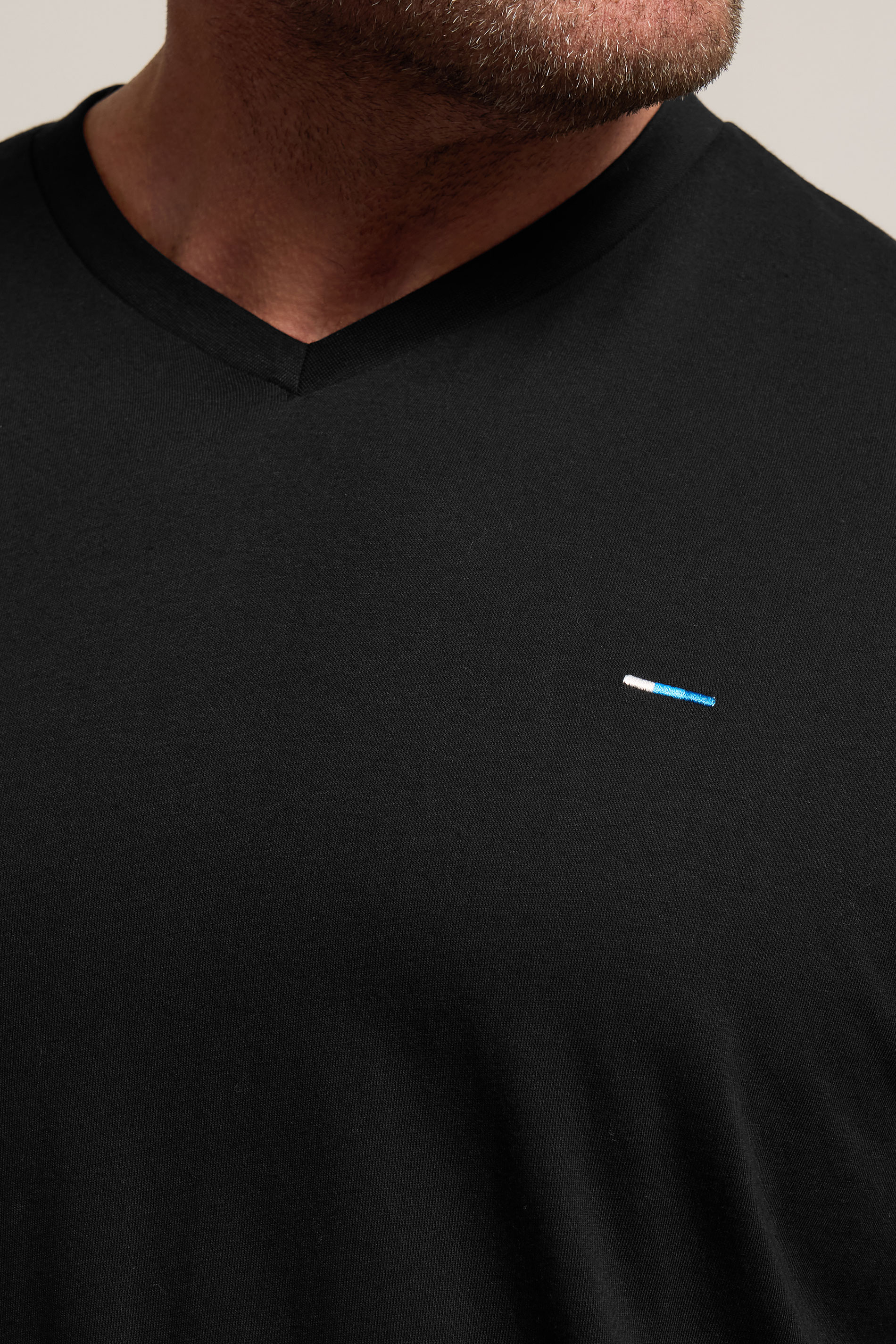 BadRhino Big & Tall Black V-Neck T-Shirt | BadRhino  4