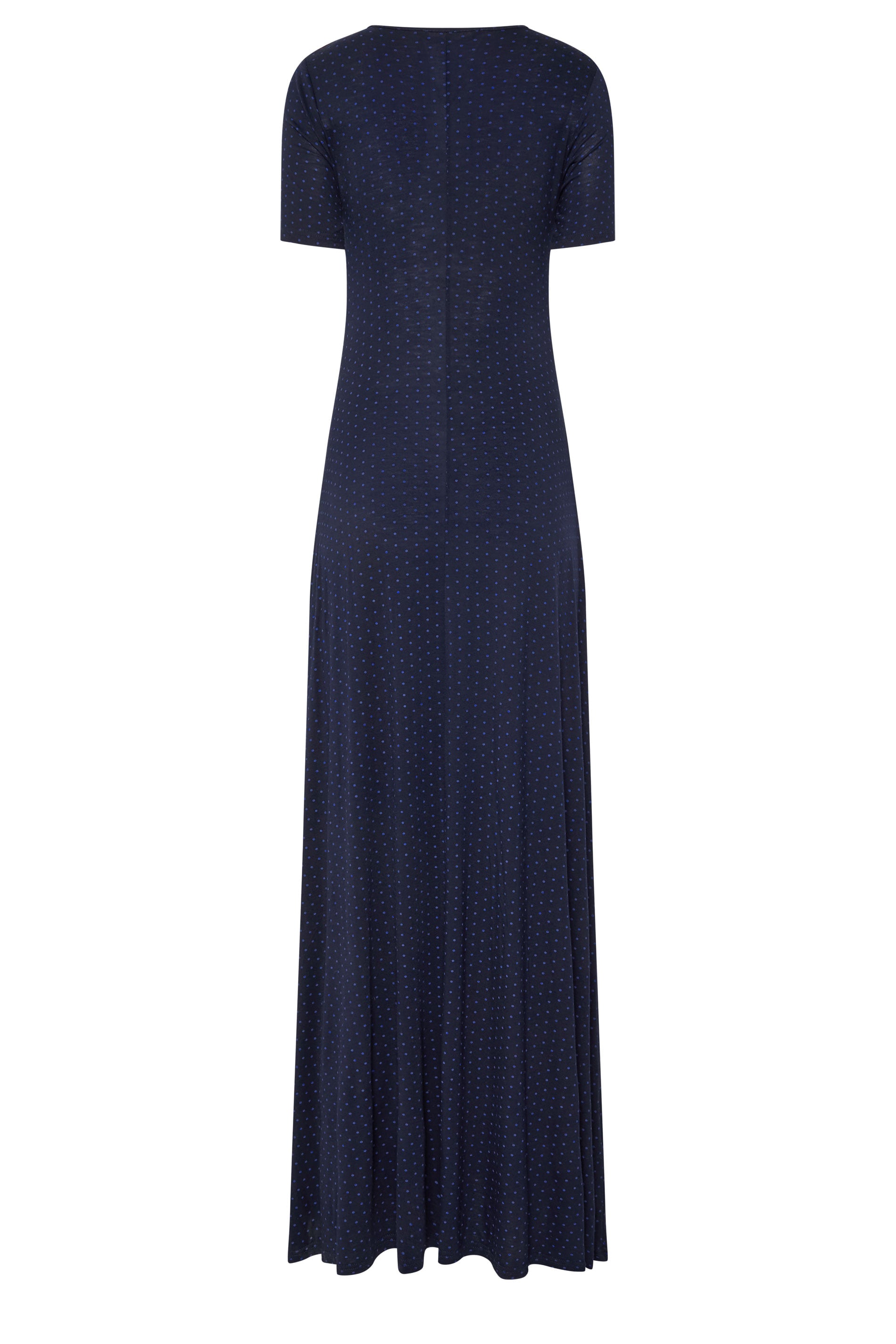 LTS Tall Women's Navy Blue Polka Dot Short Sleeve Maxi Dress | Long Tall Sally 2