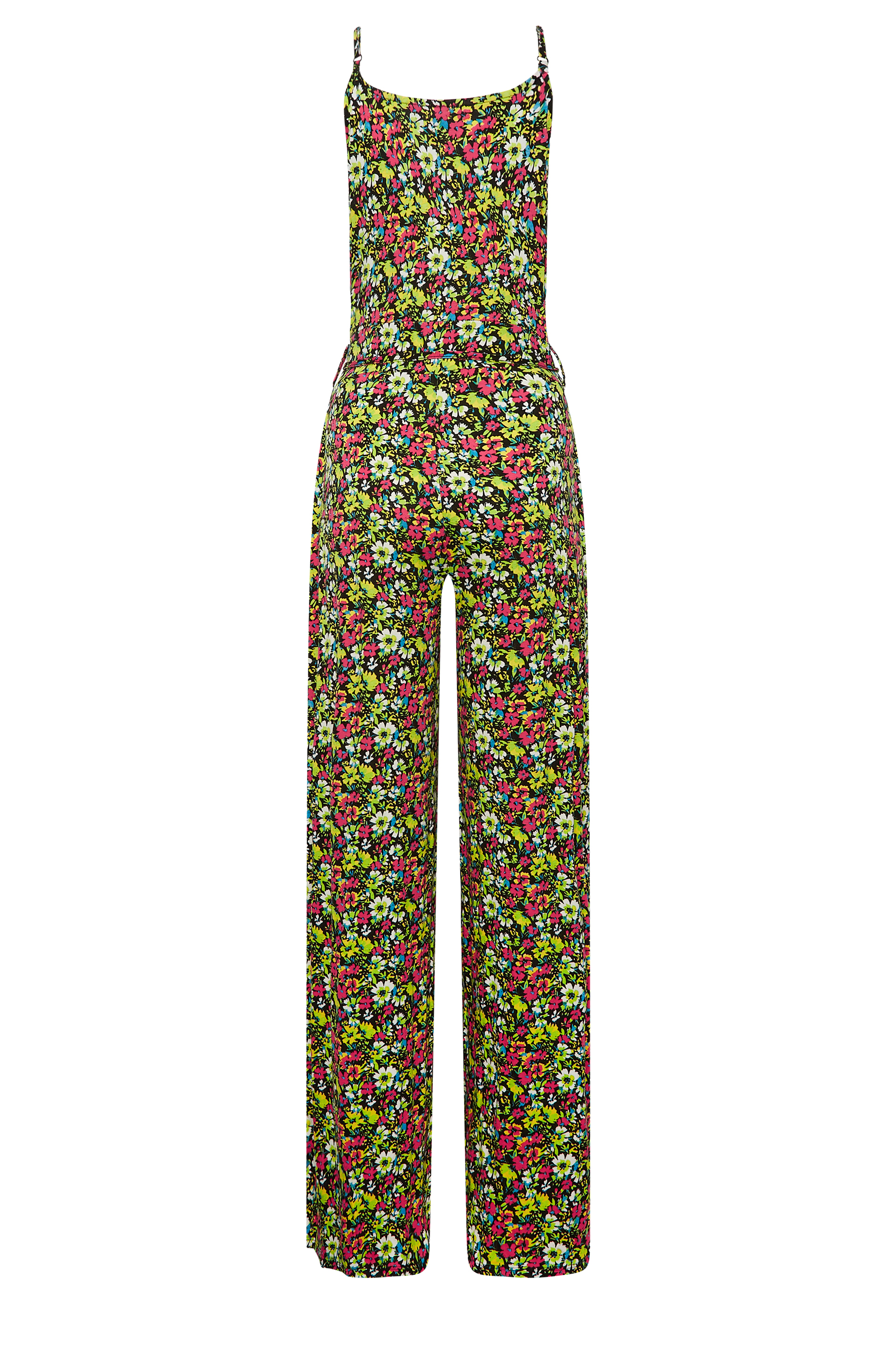 LTS Tall Black Floral Strappy Split Leg Jumpsu | Long Tall Sally 7