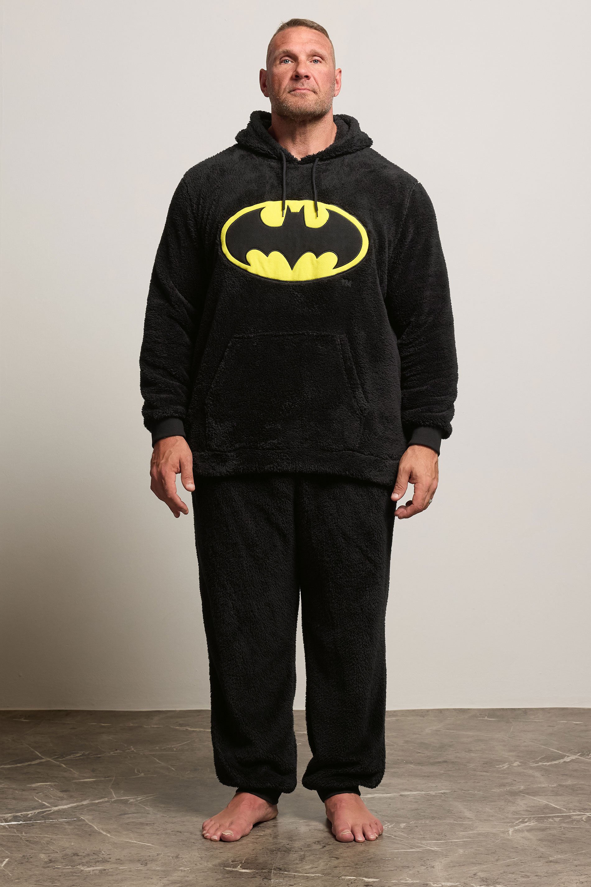 BadRhino Big & Tall Black Batman Super Soft Fleece Lounge Set | BadRhino 1