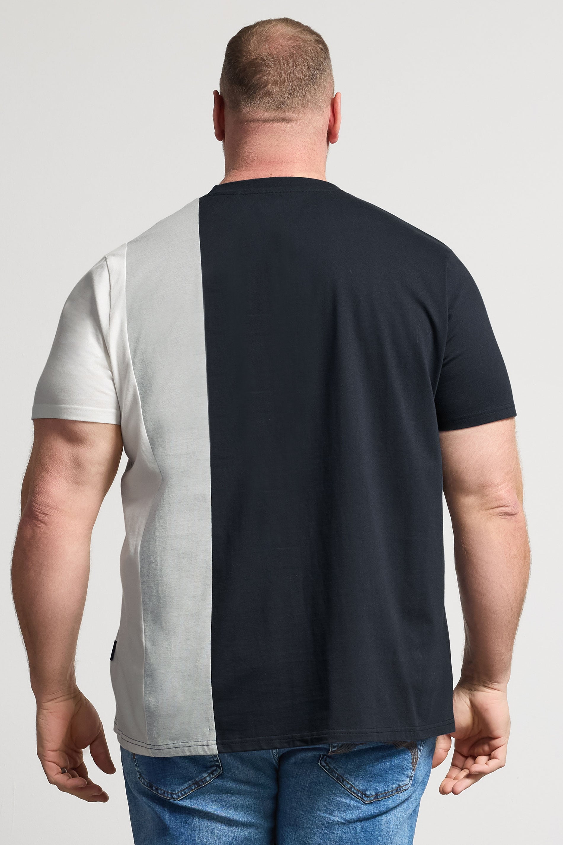 BadRhino Big & Tall Navy Blue Cut & Sew  T-Shirt | BadRhino 4