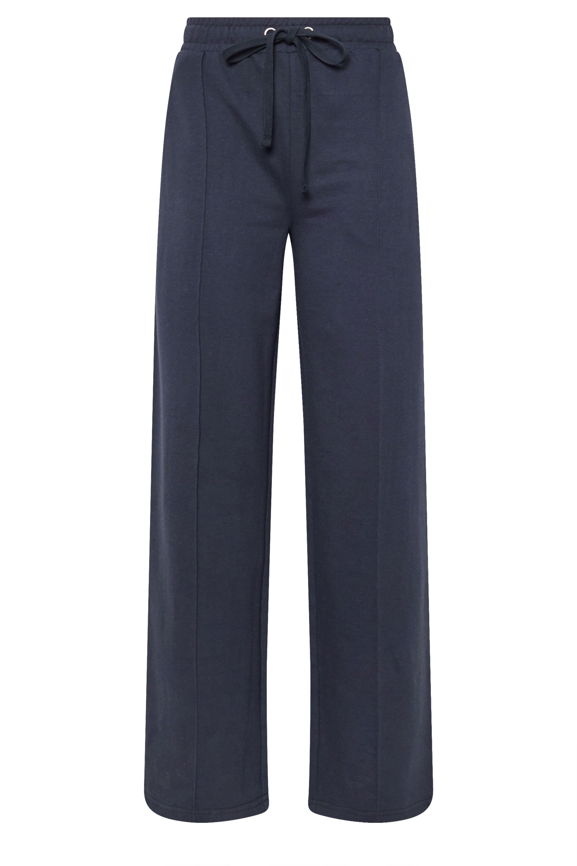 LTS Tall Navy Blue Seam Front Wide Leg Joggers | Long Tall Sally 5