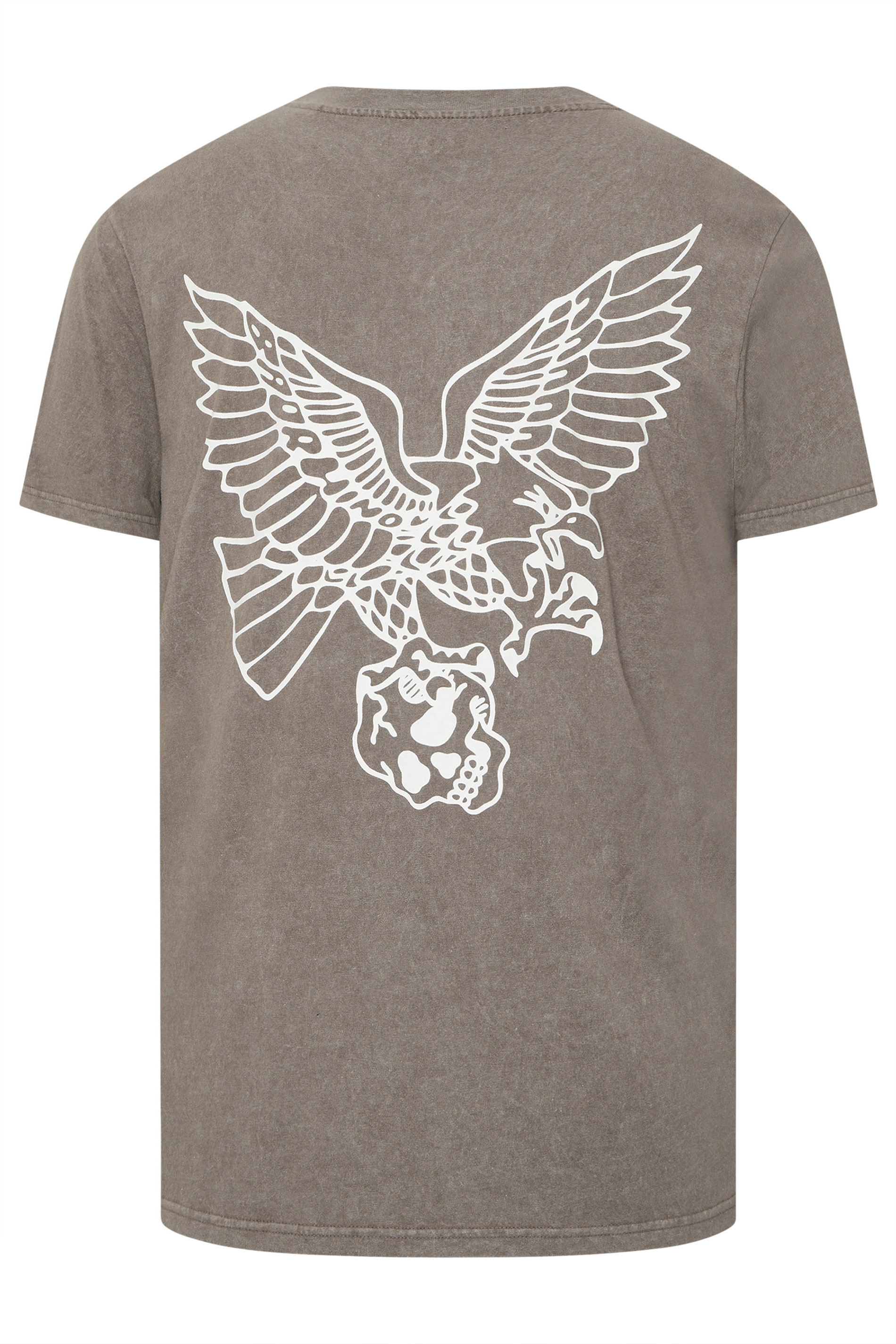 BadRhino Big & Tall Brown Extra Long Acid Wash Falcon Graphic T-Shirt | BadRhino 2