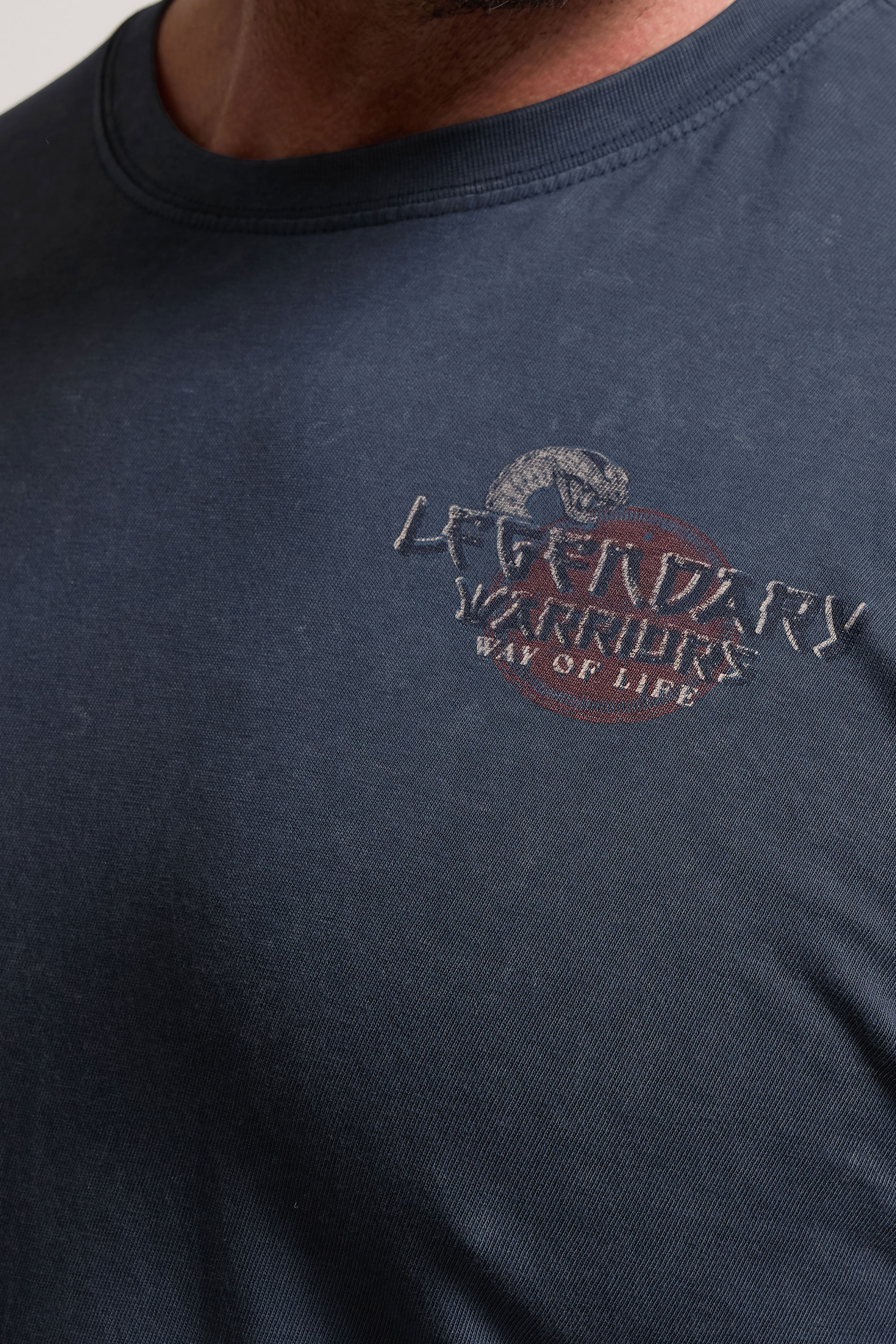 BadRhino Big & Tall Navy Blue 'Legendary Warriors' Print T-Shirt | BadRhino 6