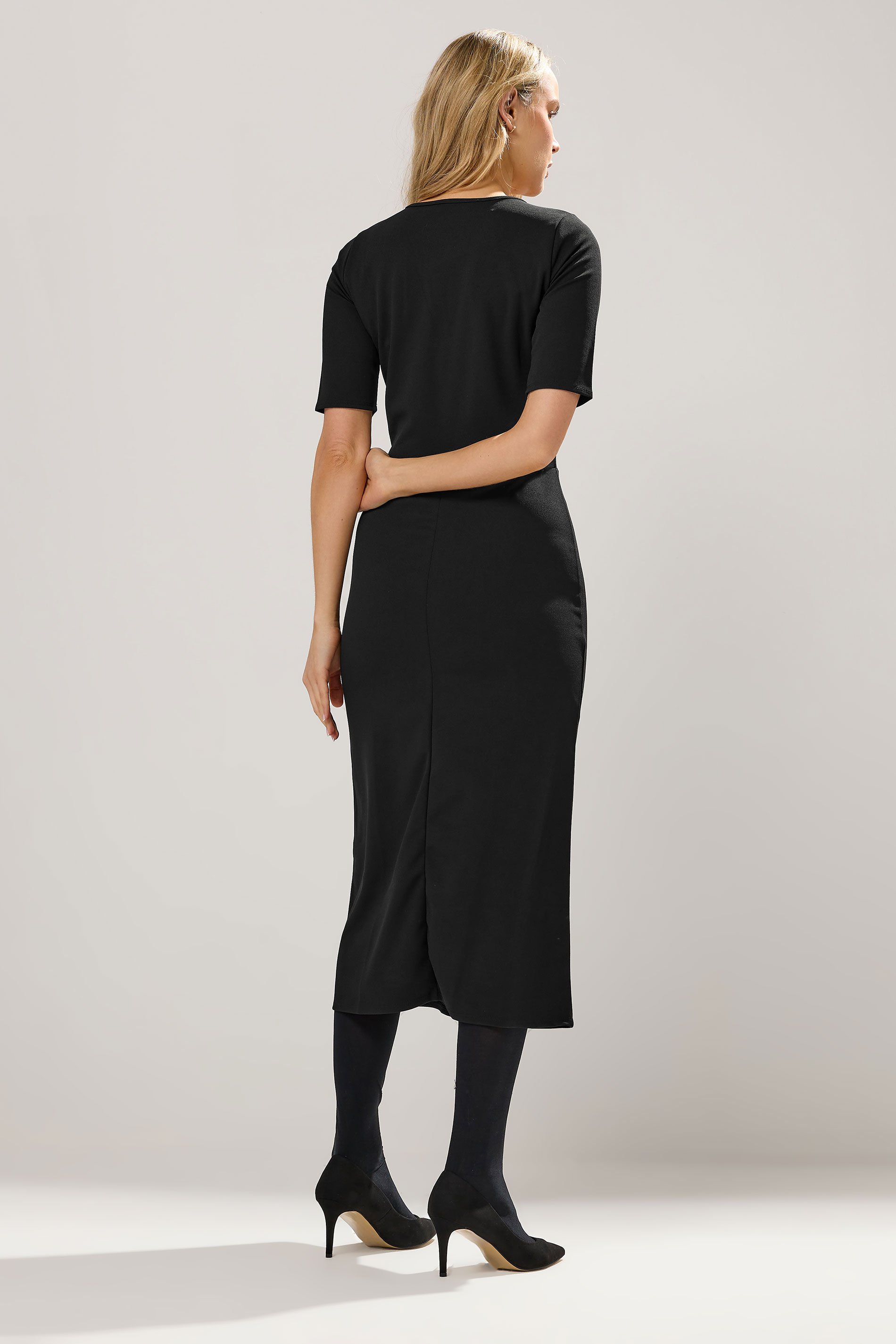 LTS Tall Black Keyhole Midi Dress | Long Tall Sally 3