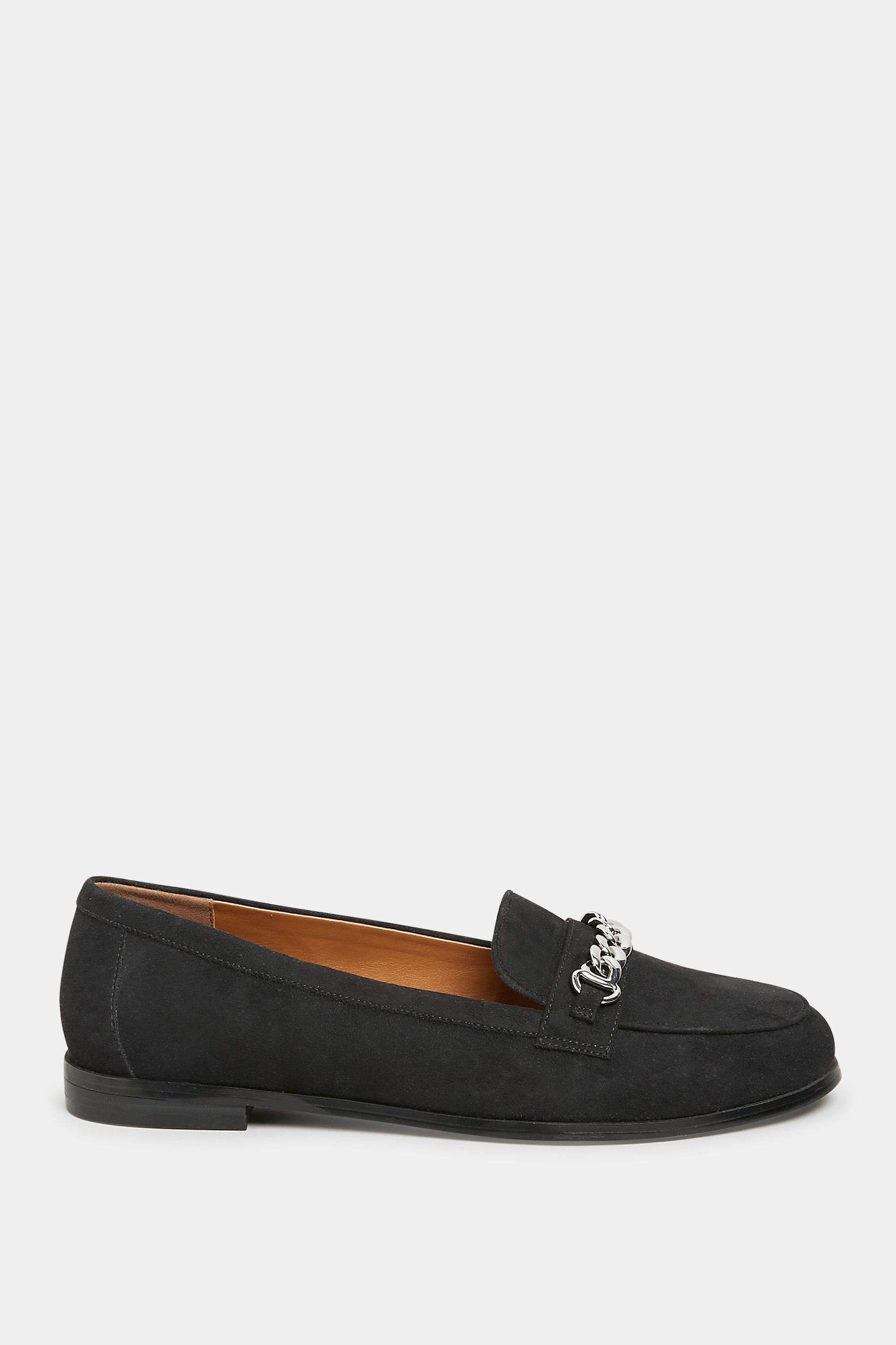 LTS Black Chain Loafers In Standard Fit | Long Tall Sally 3